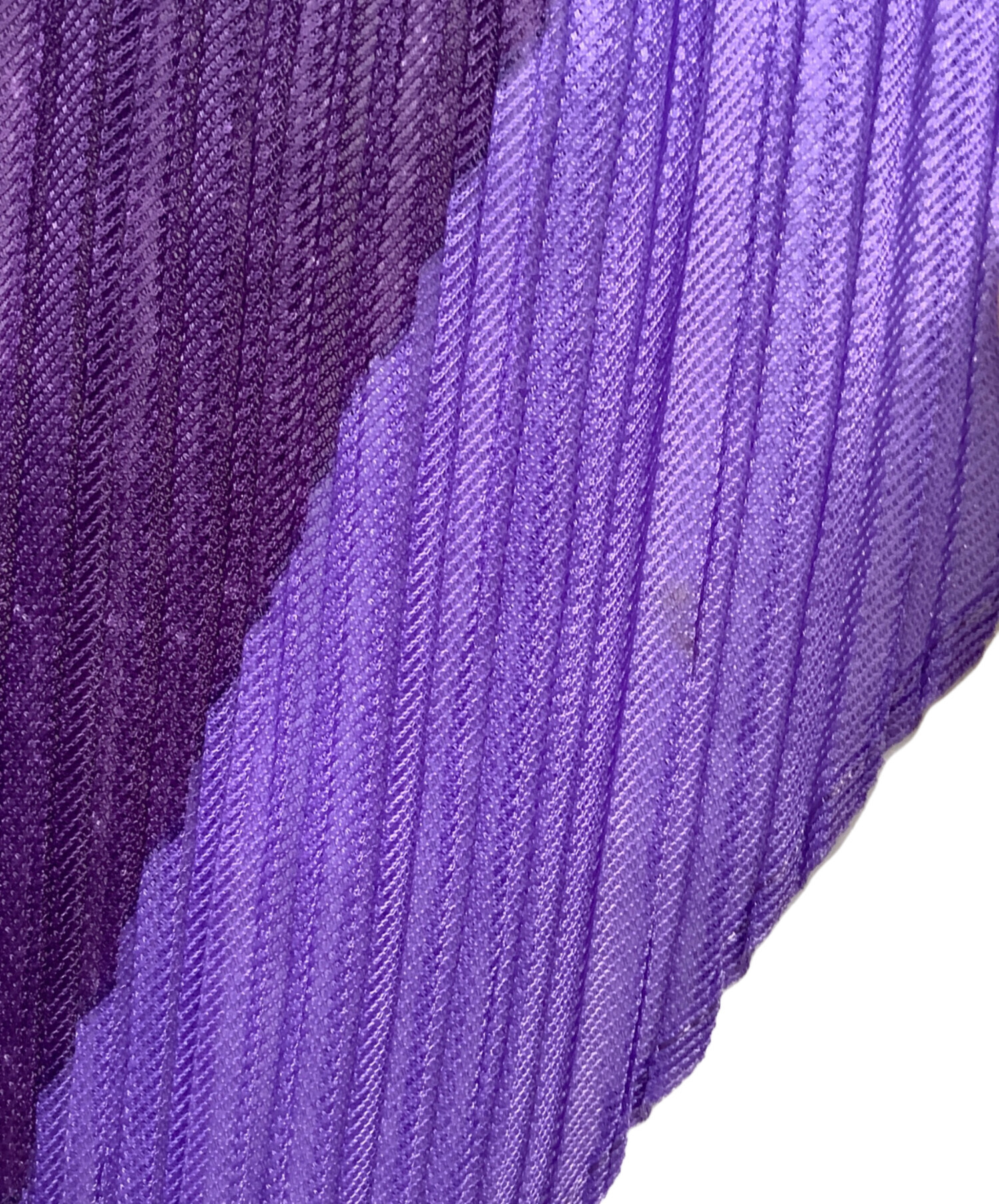 ☆PLEATS PLEASE☆ ストール シフォン プリーツ 無地 パープル. Issey Miyake Pleats Please Madame-T Pleated Scarf in Purple