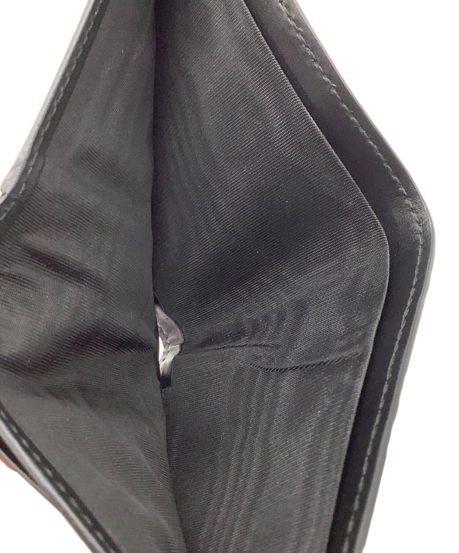 中古・古着通販】GUCCI (グッチ) 2つ折り財布 グッチシマ ブラック