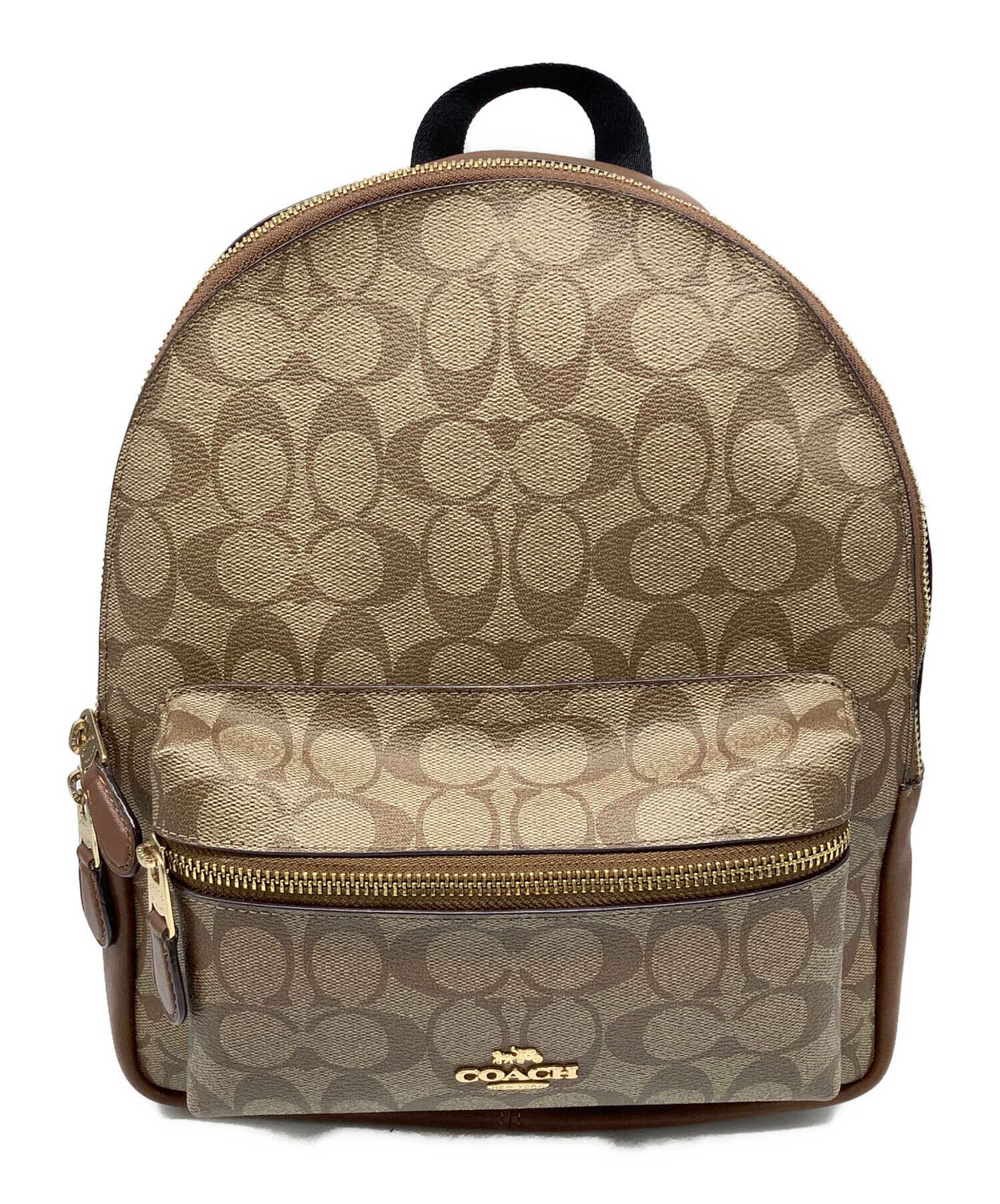中古・古着通販】COACH (コーチ) リュック ベージュ×ブラウン 
