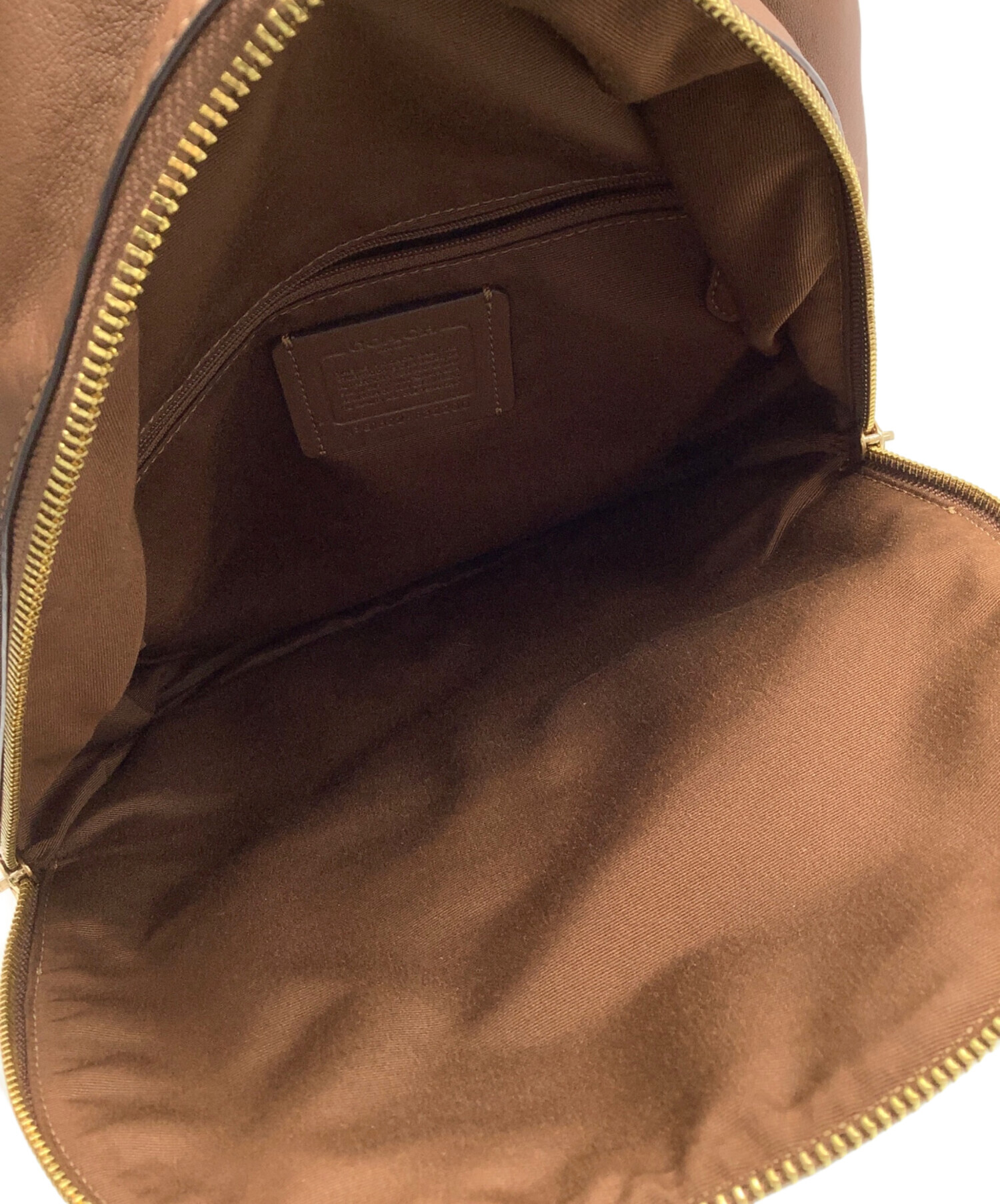 中古・古着通販】COACH (コーチ) リュック ベージュ×ブラウン 