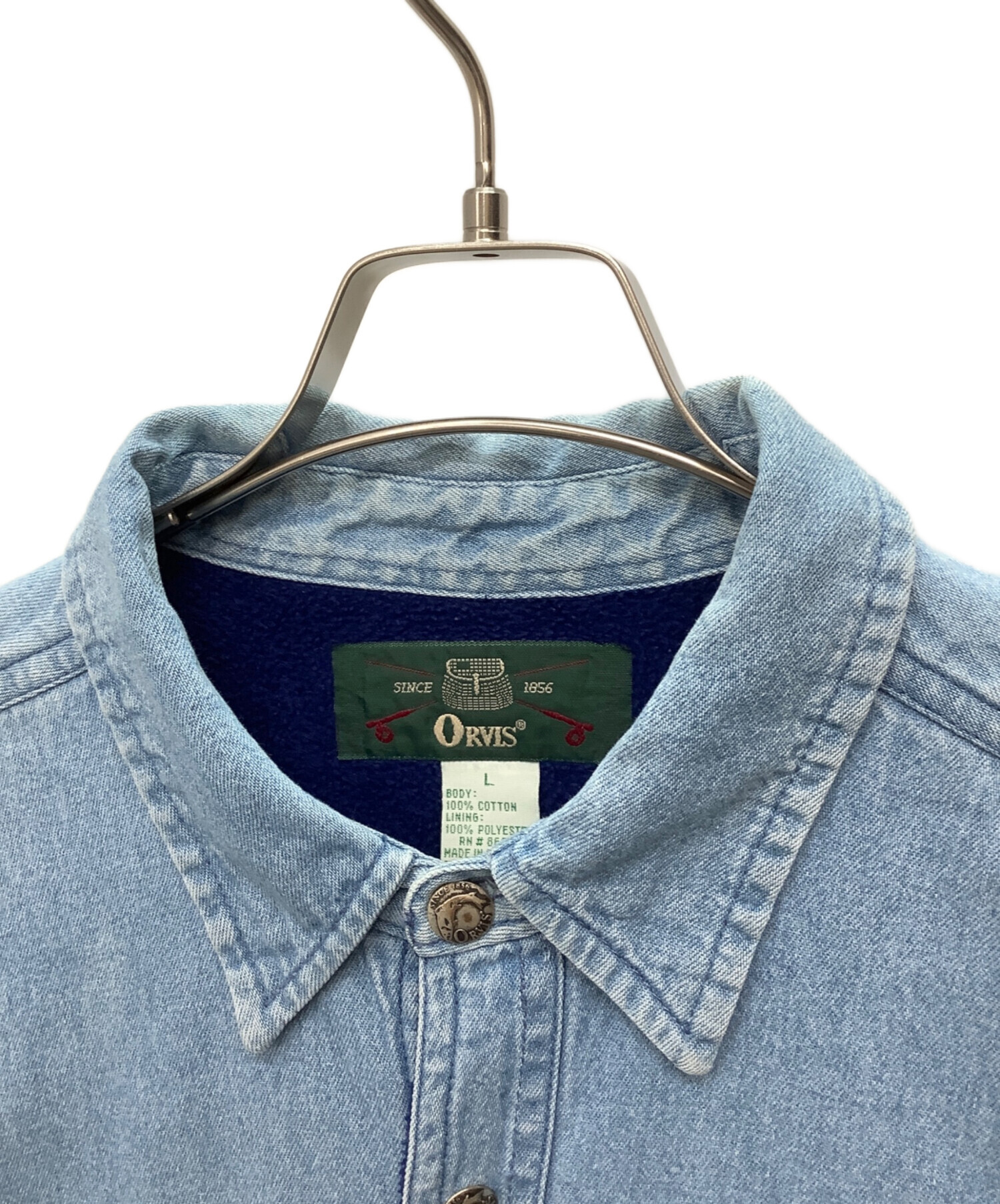 中古・古着通販】orvis (オービス) デニムシャツジャケット インディゴ 