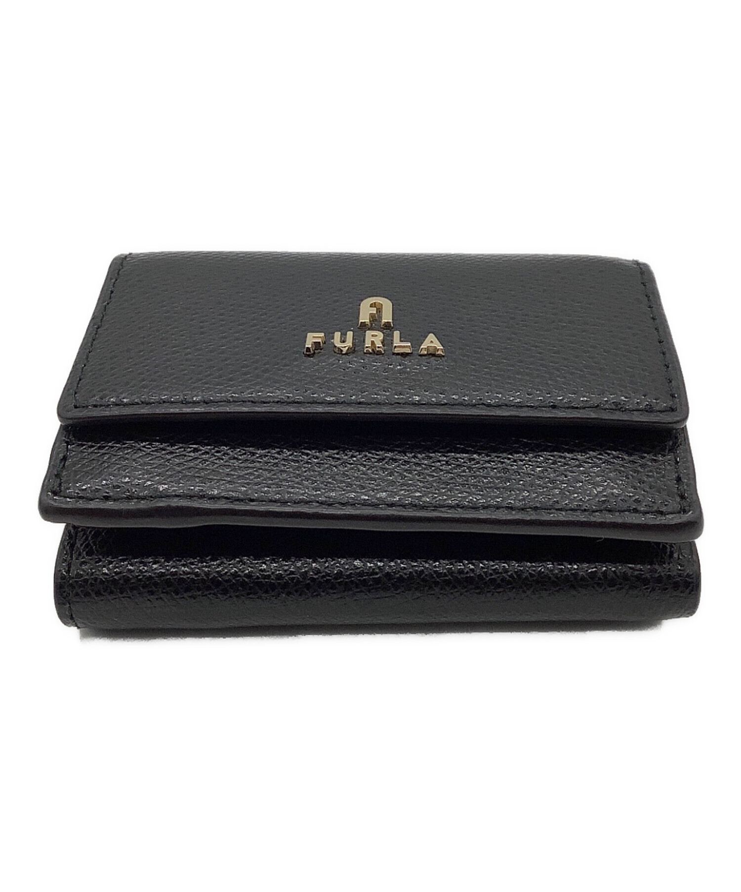 中古・古着通販】FURLA (フルラ) ミニ3つ折り財布 ブラック｜ブランド