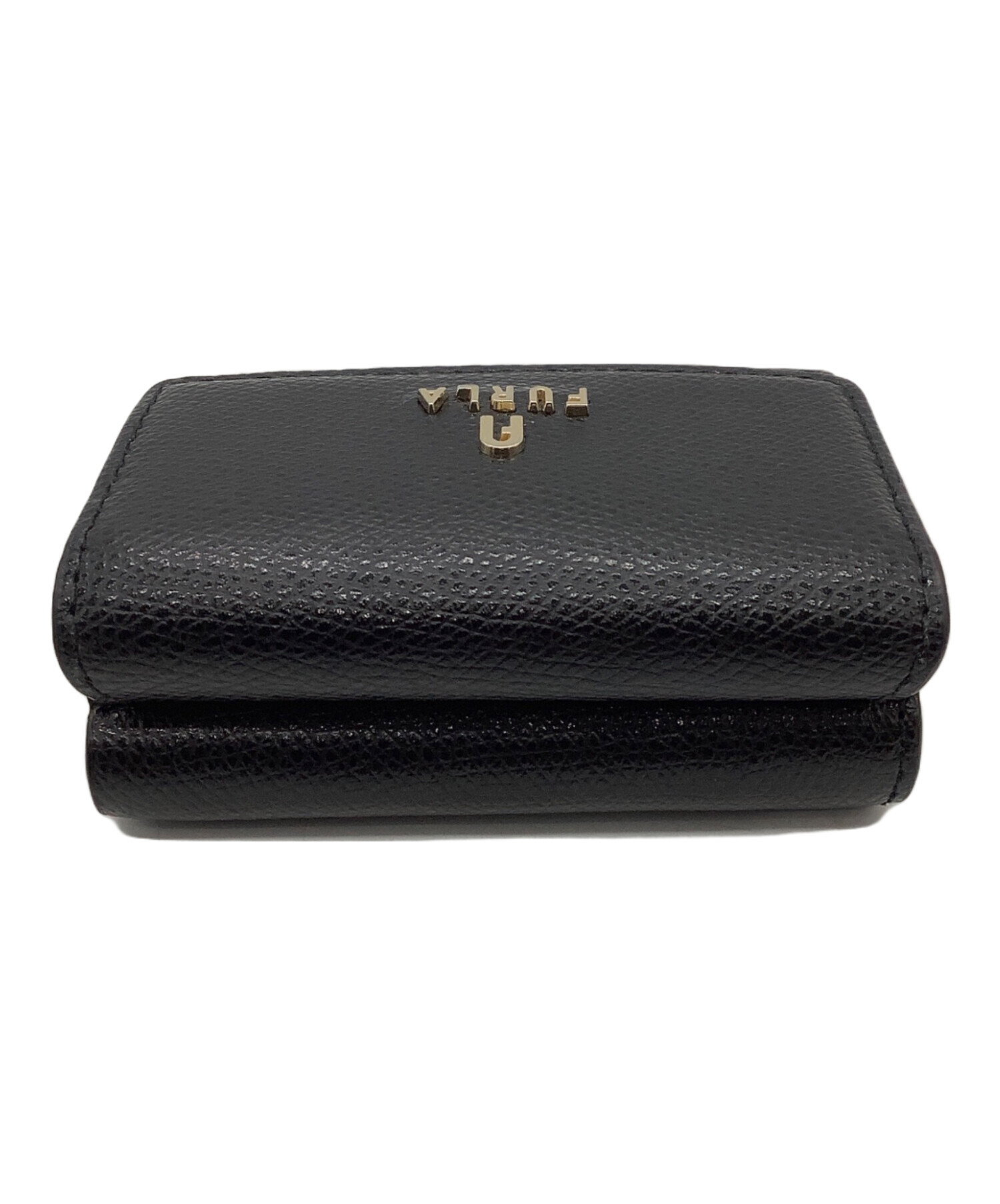 【かずちゃん】FURLA フルラ 三つ折り財布 ブラック 黒 ミニ財布 成人祝におすすめ】【純正ギフトセット付き】全4種 フルラ FURLA 三