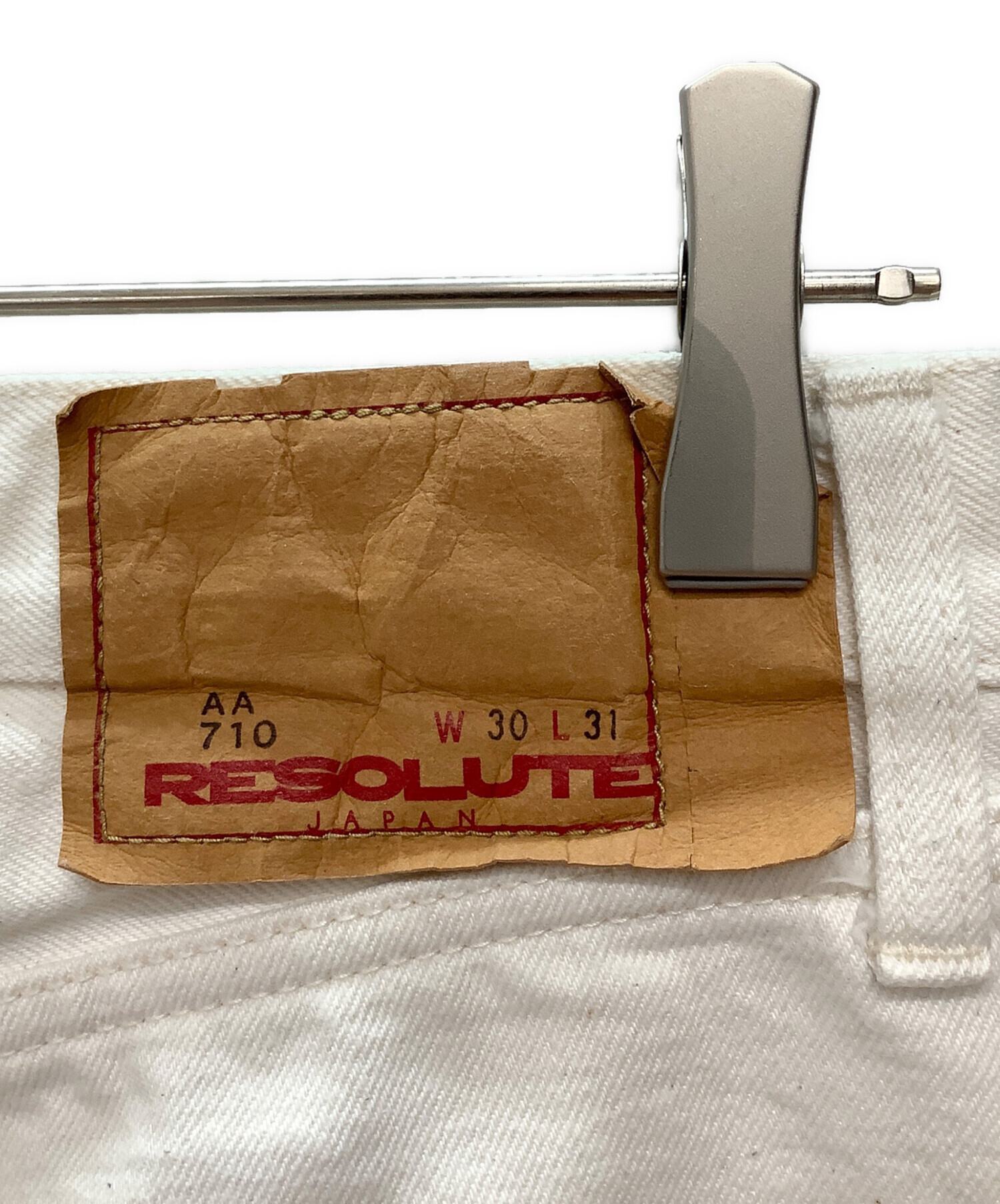 中古・古着通販】RESOLUTE (リゾルト) ホワイトデニムパンツ ホワイト 