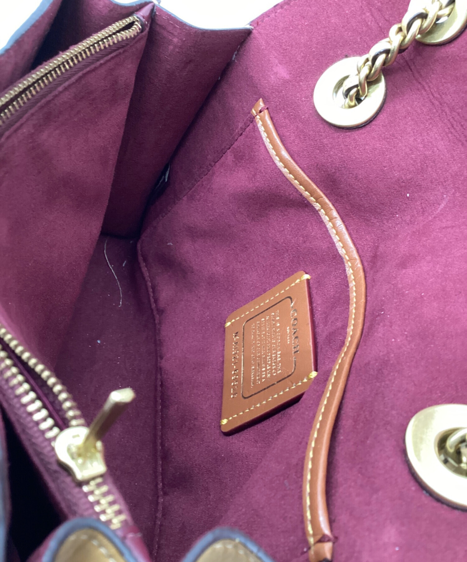 中古・古着通販】COACH (コーチ) チェーンショルダーバッグ ピンク 