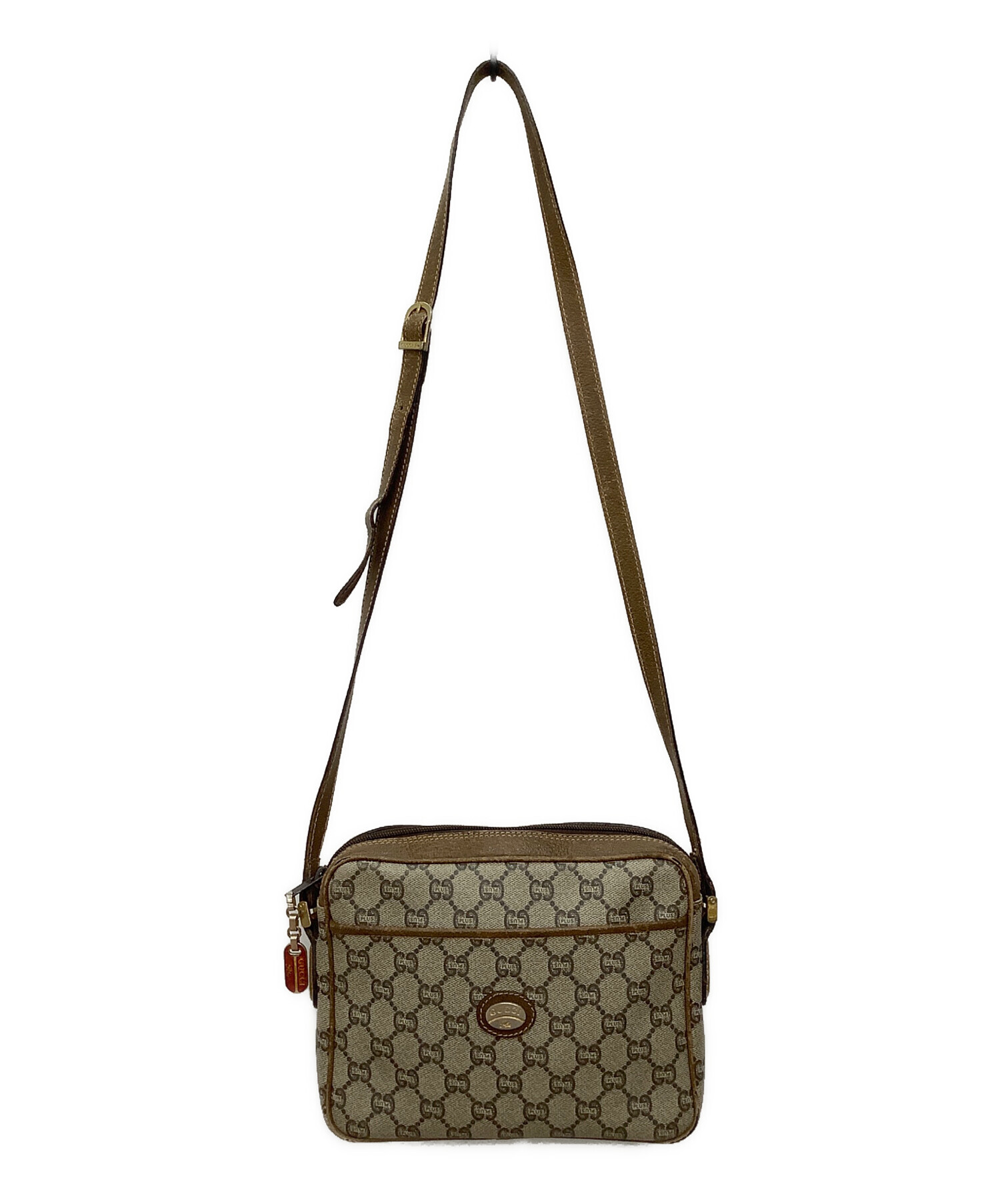 GUCCI OLD ヴィンテージバッグお売りします。 オールドグッチ ヴィンテージ ショルダーバッグ 総柄 ベージュ（2024