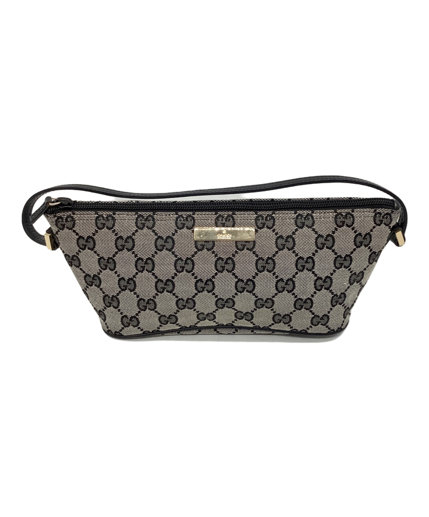 中古・古着通販】GUCCI (グッチ) GG ハンドポーチ グレー×ブラック 