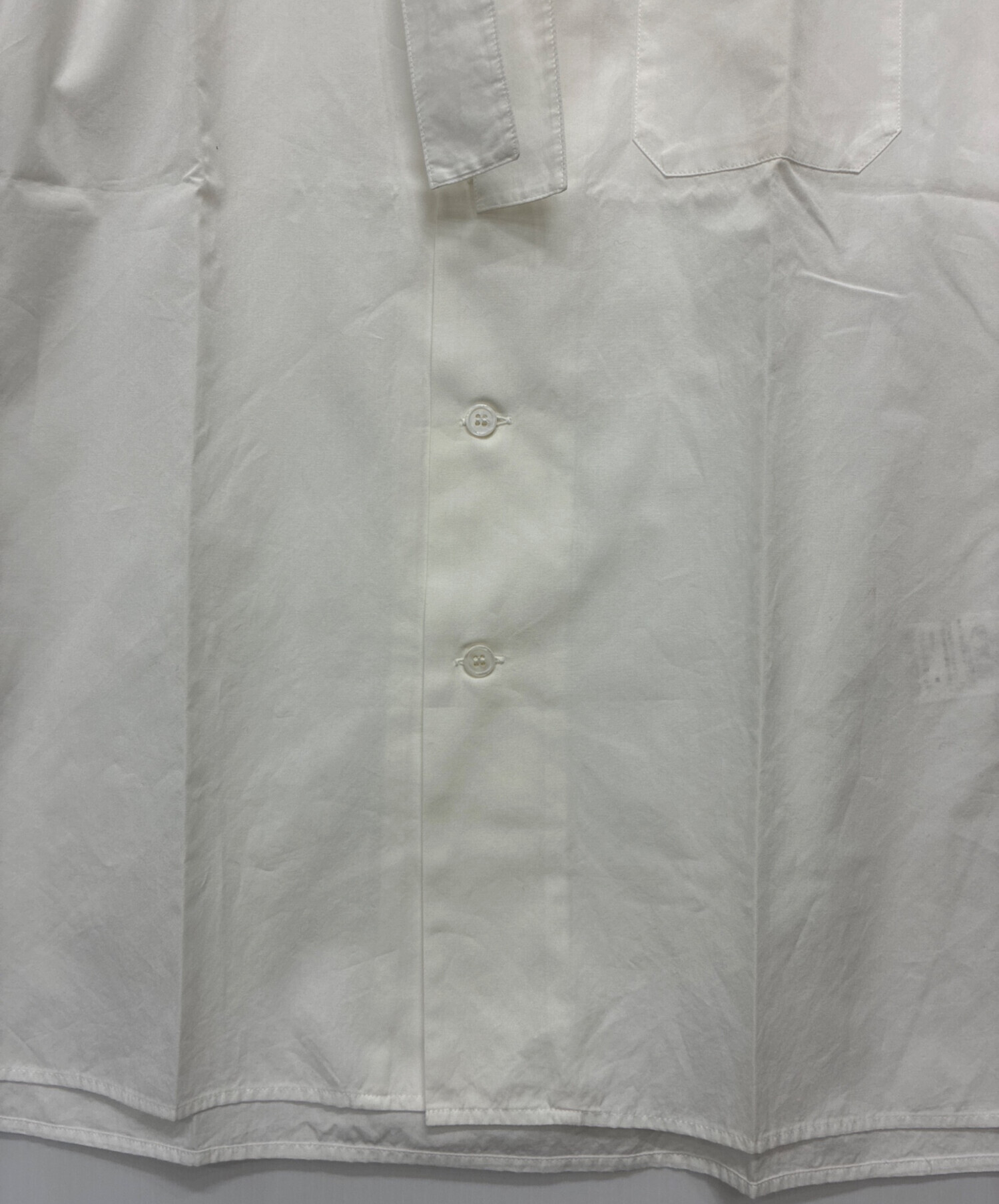 YOHJI YAMAMOTO ヨウジヤマモト ブラウス 1(XS位) 白 【古着】【中古】 中古・古着通販】Yohji Yamamoto pour homme (ヨウジヤマモト