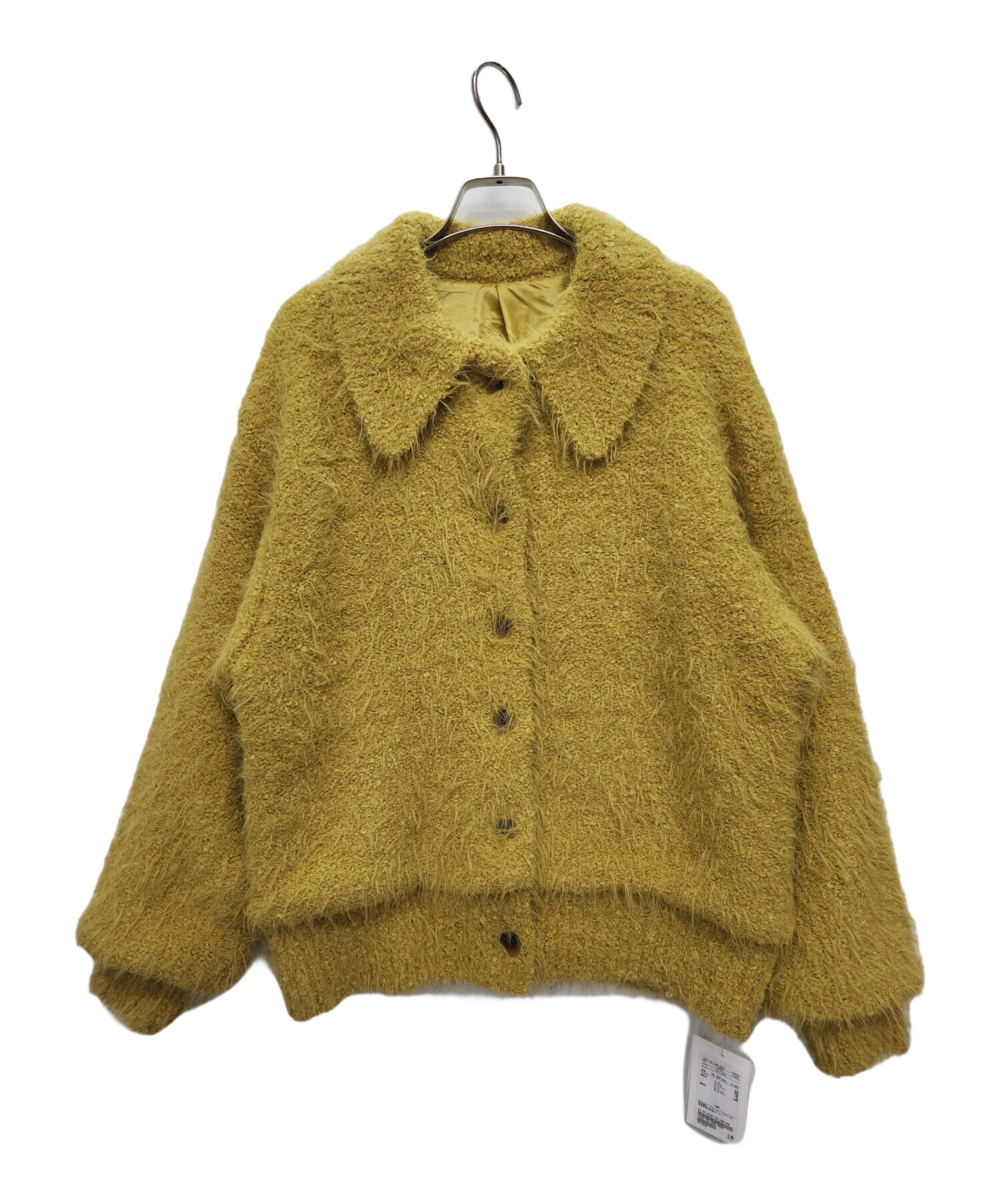 BEAUTY&amp;YOUTH　襟付きニットカーディガン　YELLOW　FREE BEAUTY&YOUTH UNITED ARROWS（ビューティーアンドユースユナイテッド