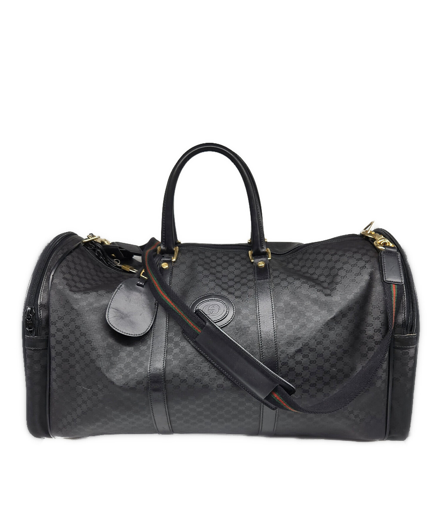 GUCCI ボストンバッグ ブラック 中古・古着通販】GUCCI (グッチ) ボストンバッグ ブラック｜ブランド