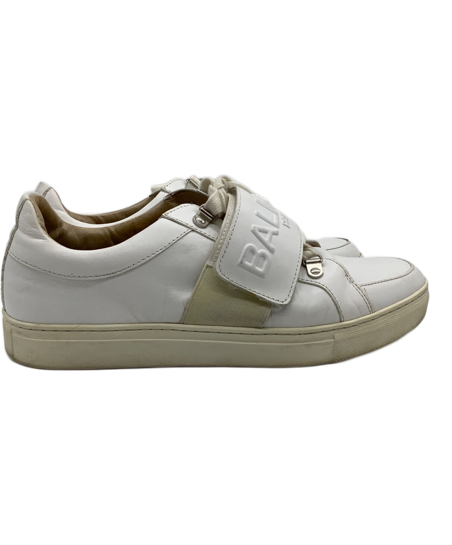 中古・古着通販】BALMAIN (バルマン) レザースニーカー ホワイト