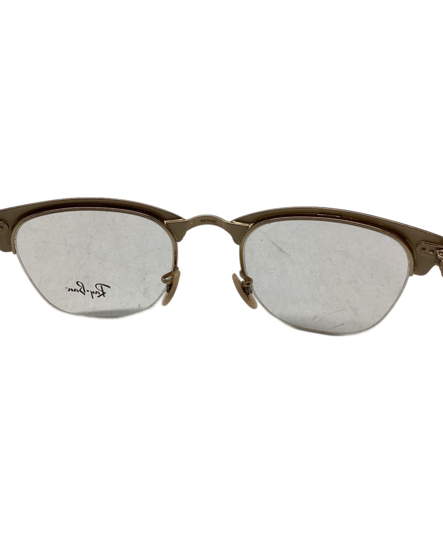 中古・古着通販】RAY-BAN (レイバン) 伊達眼鏡 ブラック×ゴールド