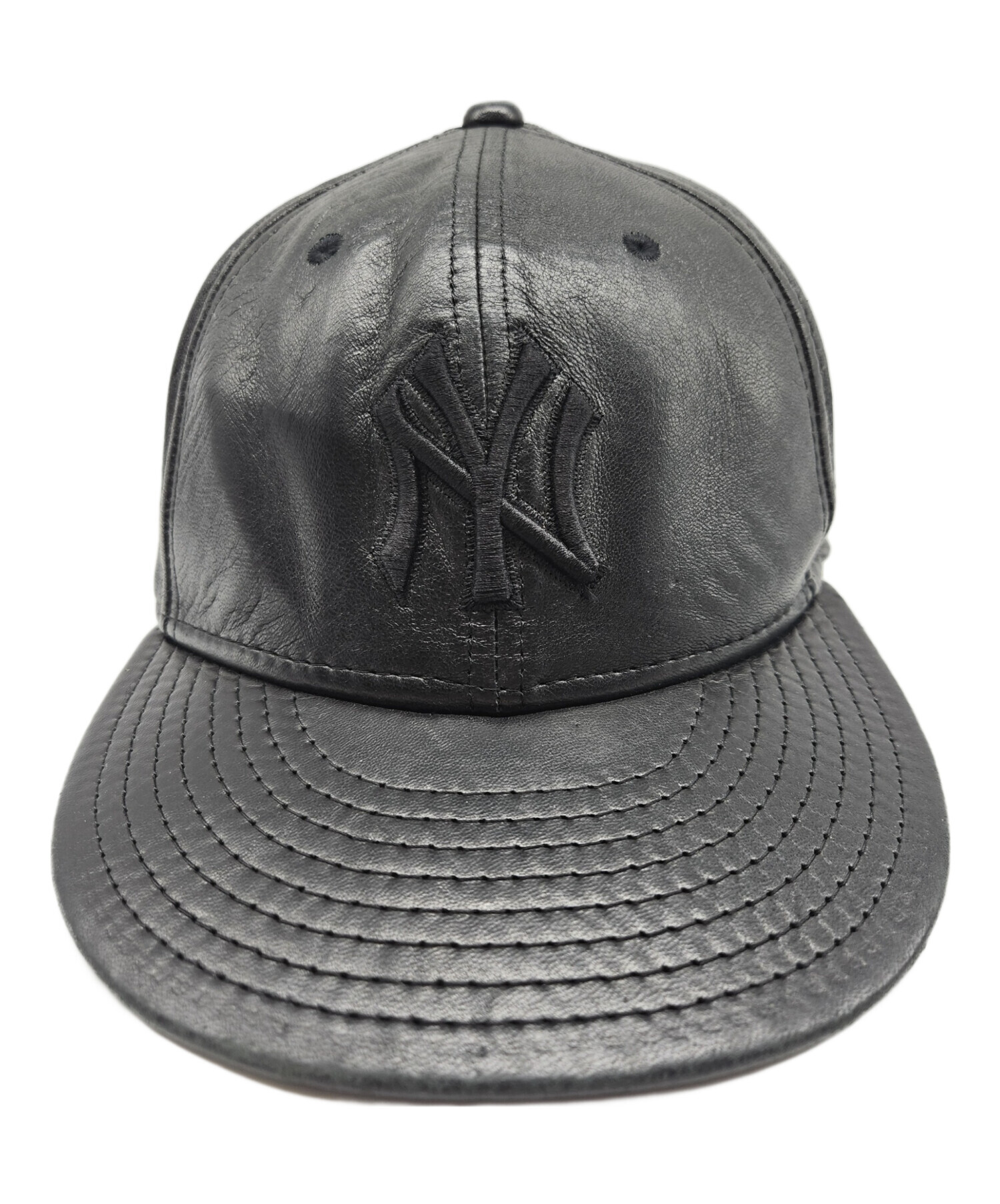 中古・古着通販】New Era (ニューエラ) レザーキャップ ブラック