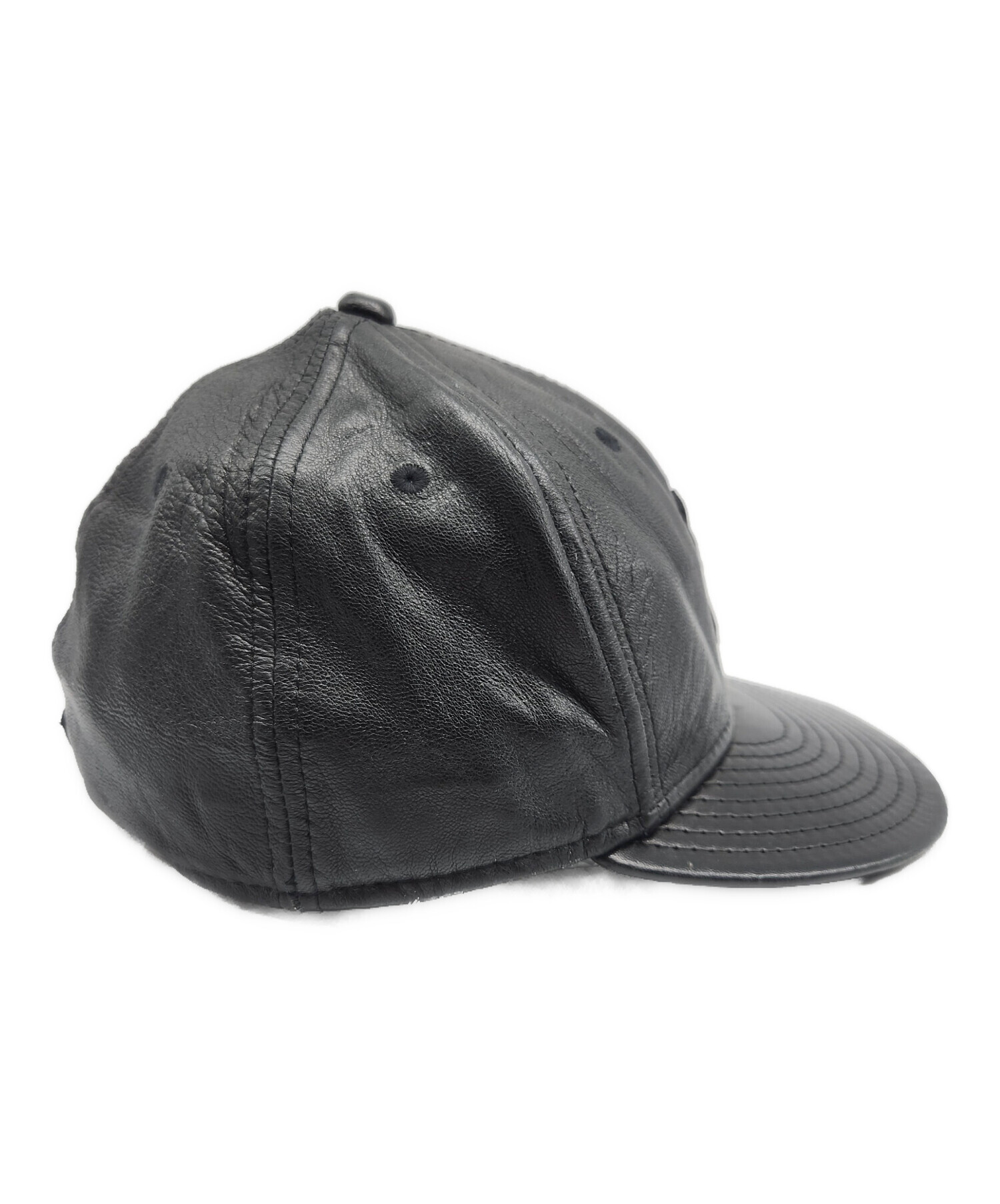 中古・古着通販】New Era (ニューエラ) レザーキャップ ブラック