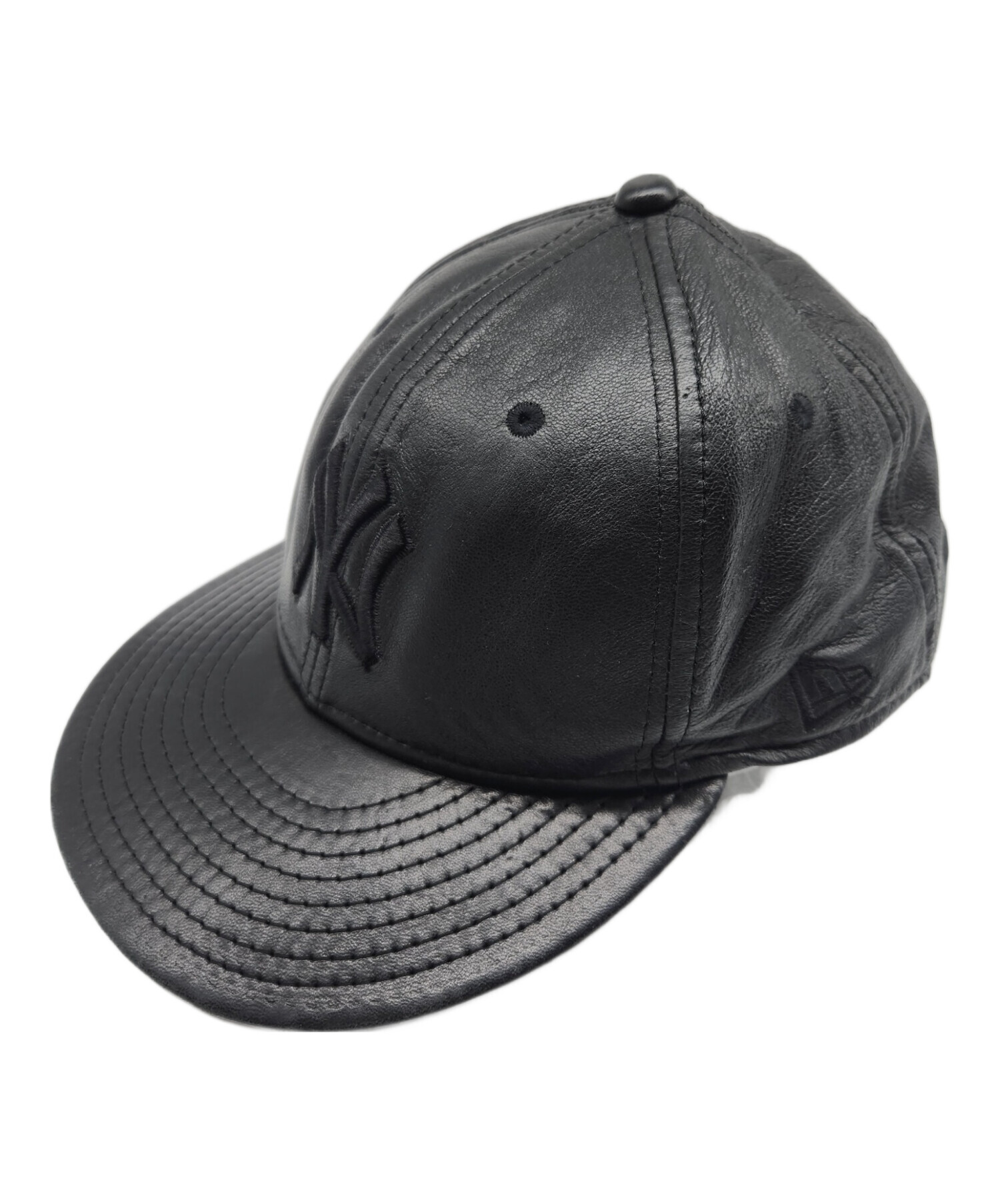 中古・古着通販】New Era (ニューエラ) レザーキャップ ブラック