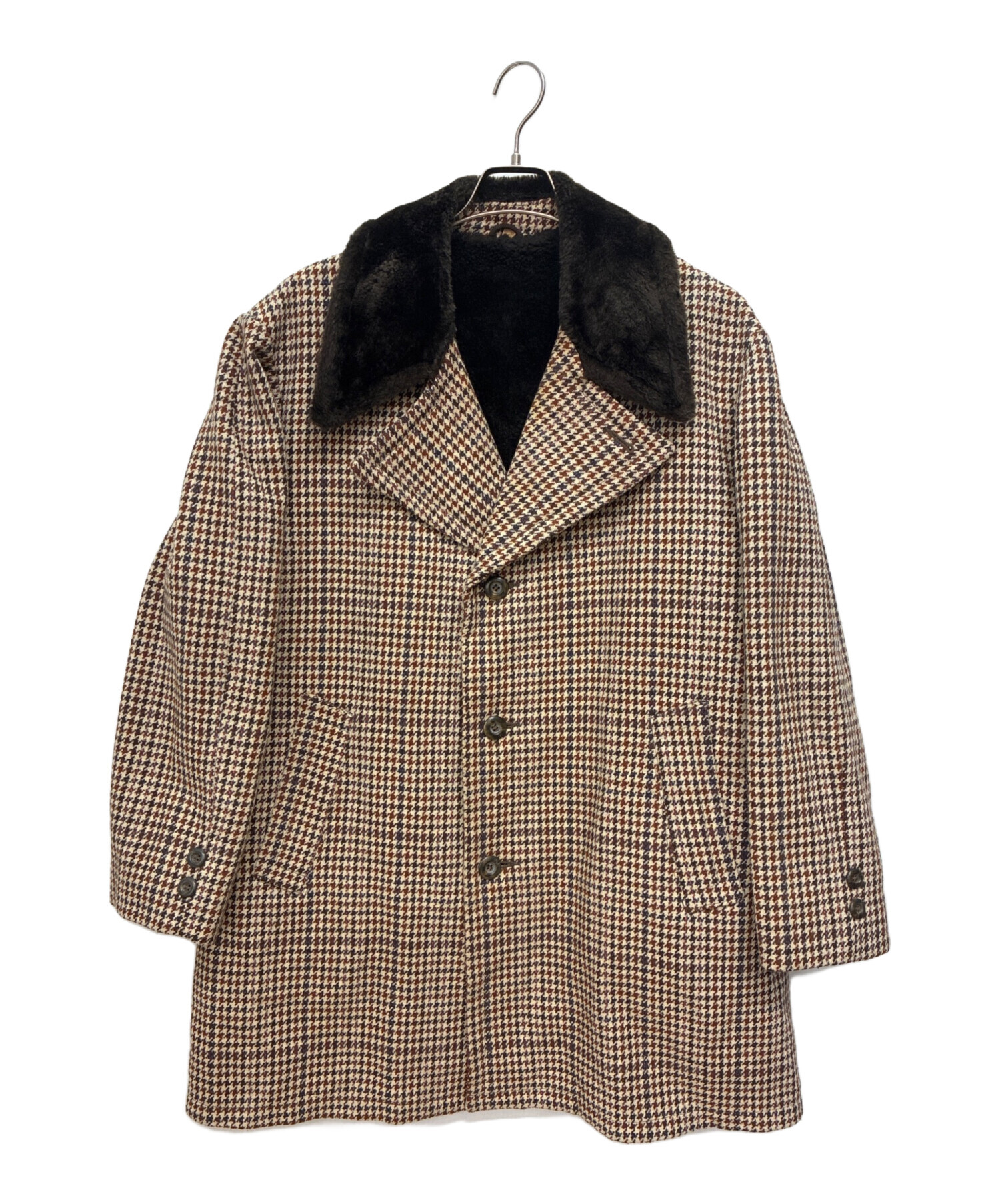 70s~80s ウールコート 希少デザイン 切り替え デカ襟 ブラウン 中古・古着通販】THE NORTHWEST (ノースウェスト) 70s ウールダブル