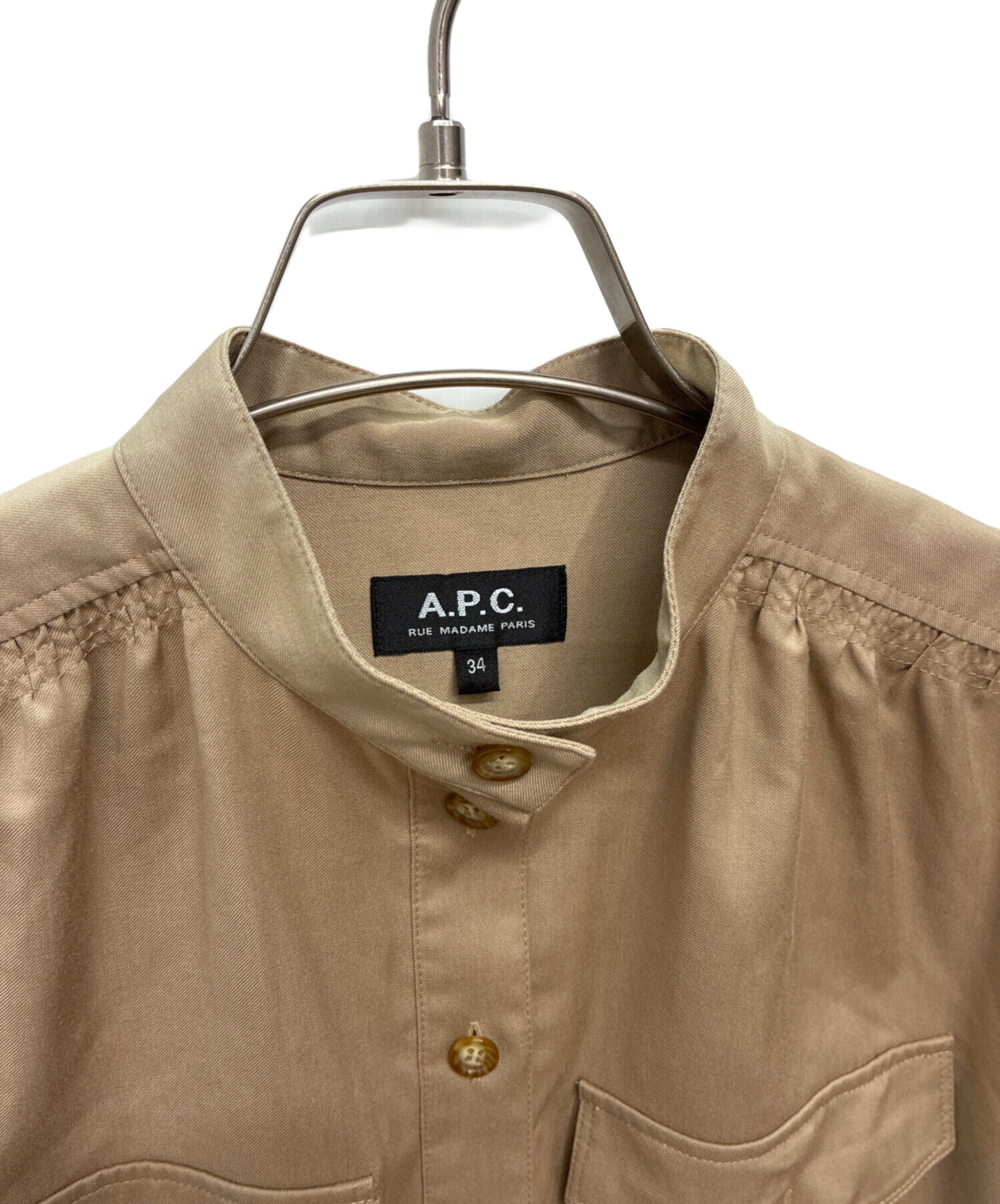 中古・古着通販】A.P.C. (アーペーセー) レーヨン混 スタンドプル 