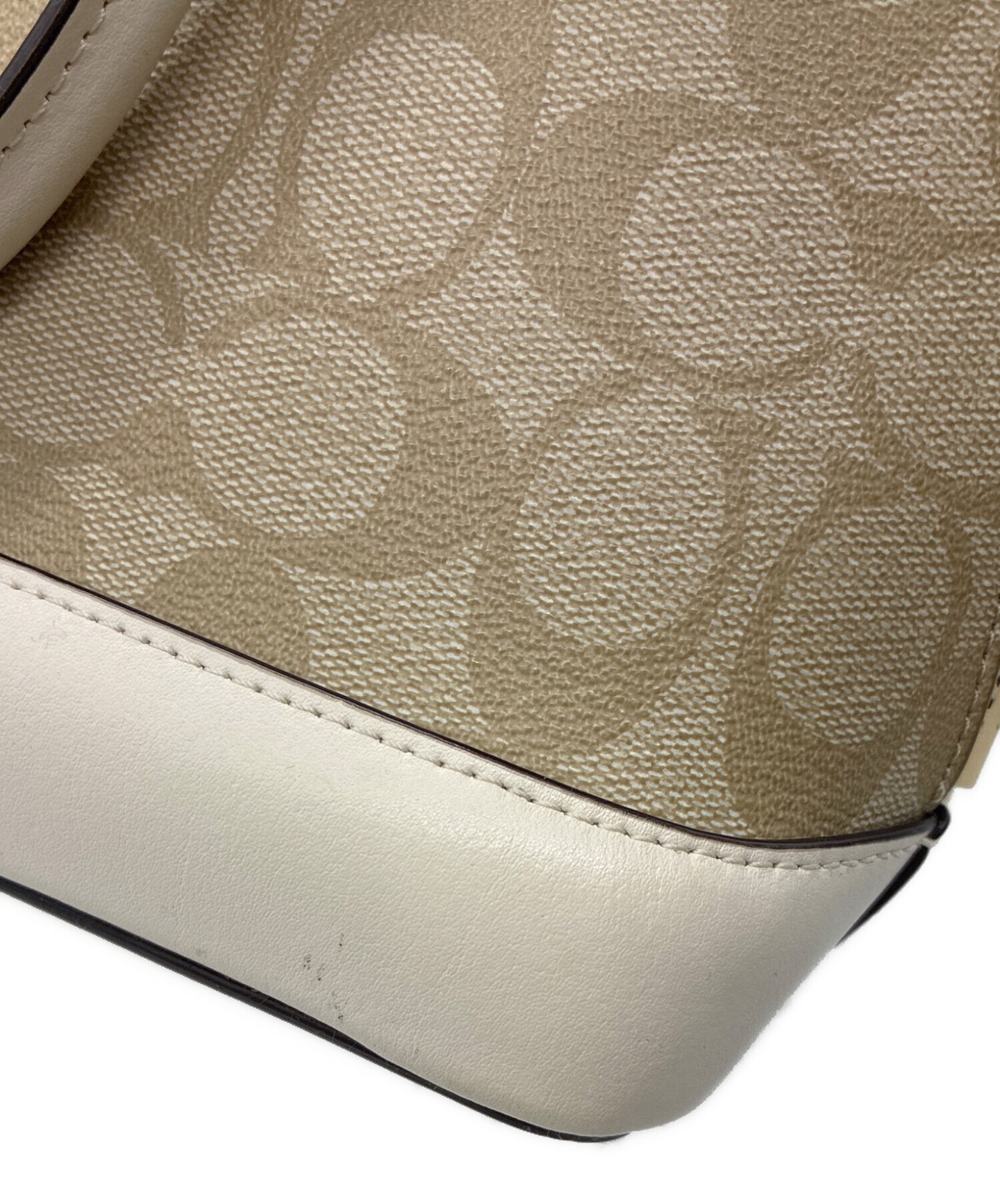 中古・古着通販】COACH (コーチ) シグネチャー 2WAYバッグ ベージュ