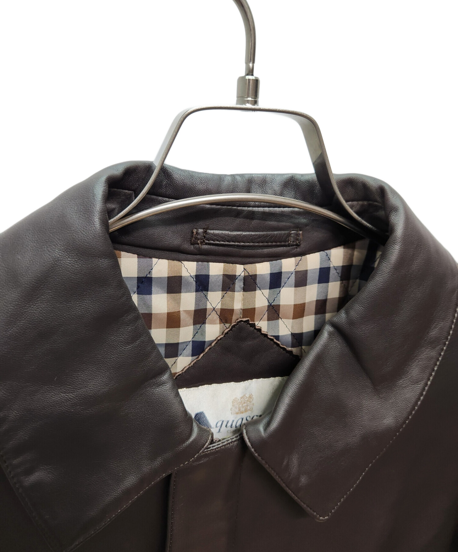 中古・古着通販】Aquascutum (アクアスキュータム) レザーコート