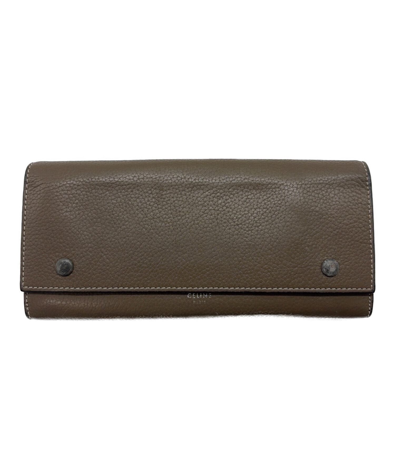 中古・古着通販】CELINE (セリーヌ) 長財布 グレー×イエロー｜ブランド