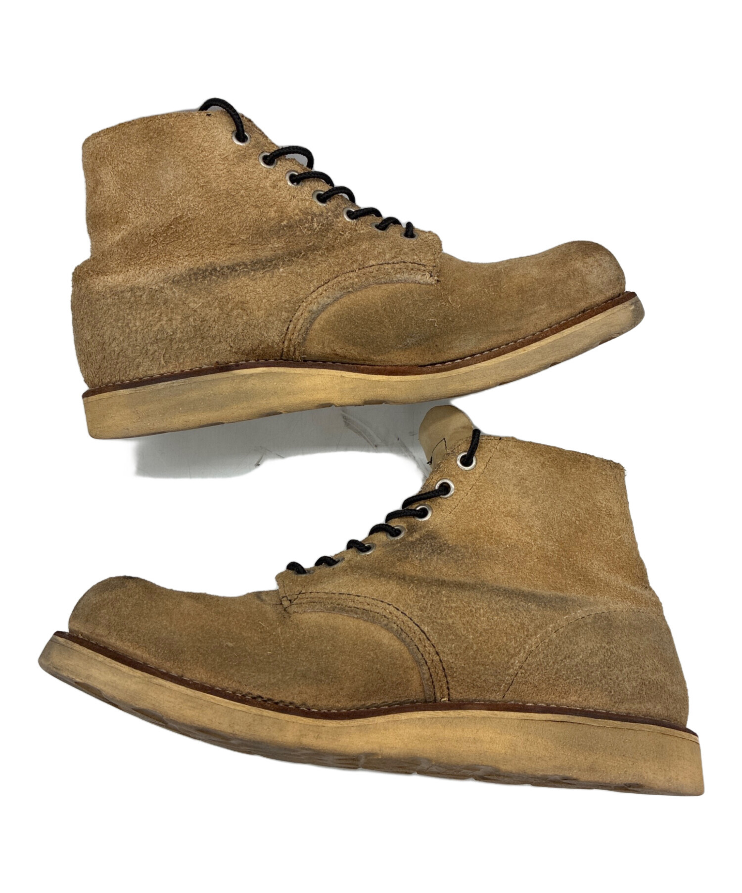 レッドウィング　redwing ベージュ スエード ワークブーツ　犬タグ 未使用品【REDWING】レッドウィング アイリッシュセッター 四角犬タグ