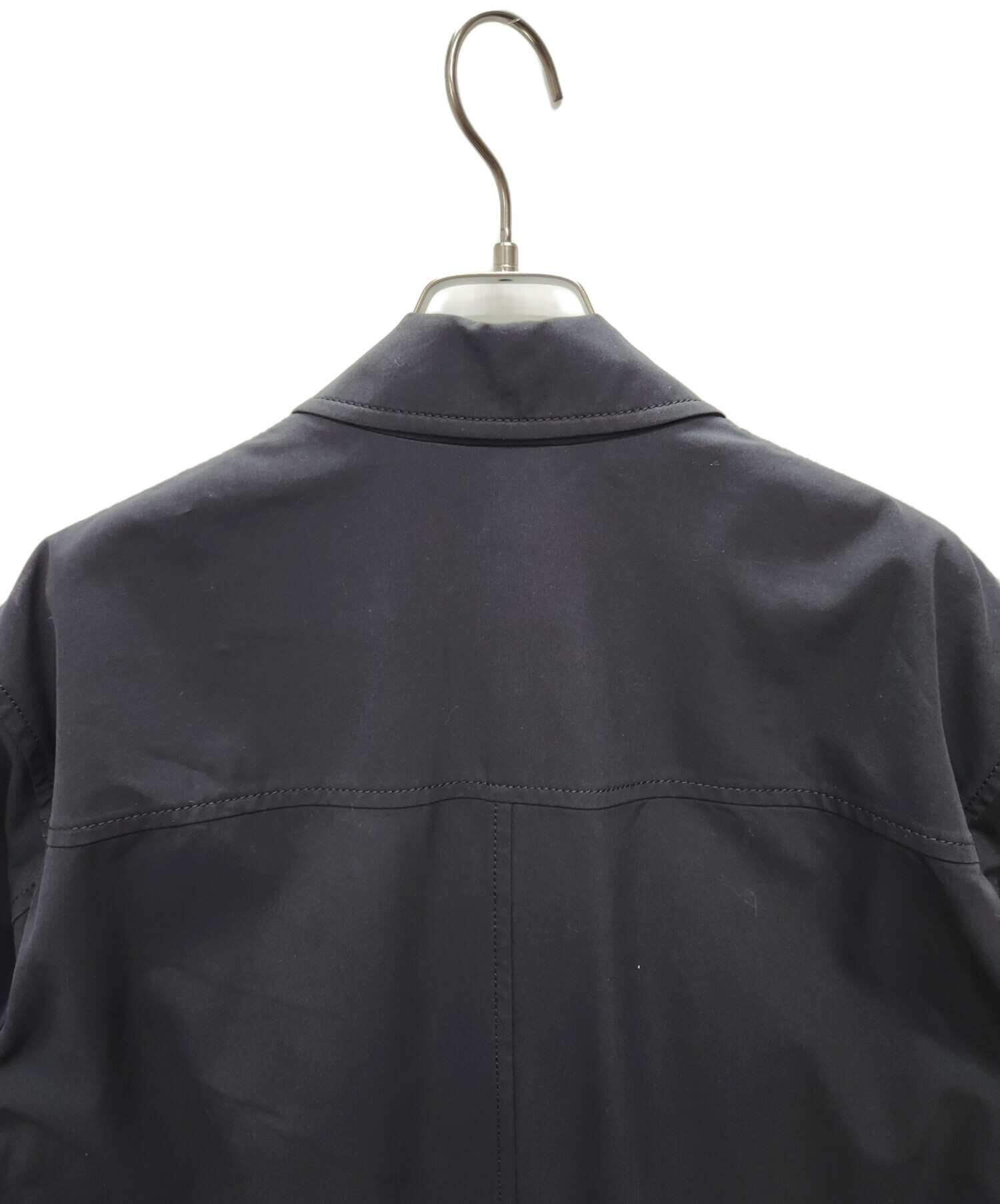 中古・古着通販】PRADA (プラダ) ステンカラーコート ブラック サイズ