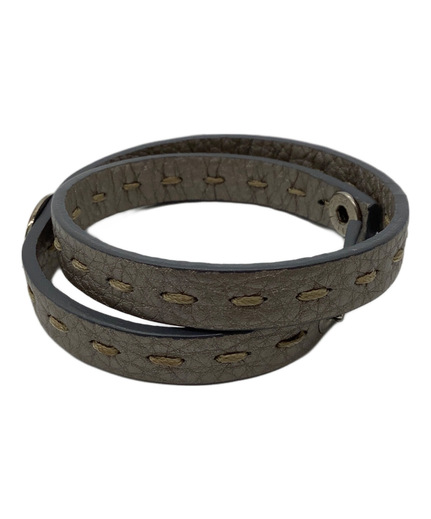 中古・古着通販】FENDI (フェンディ) セレリア 2連ブレスレット グレー 