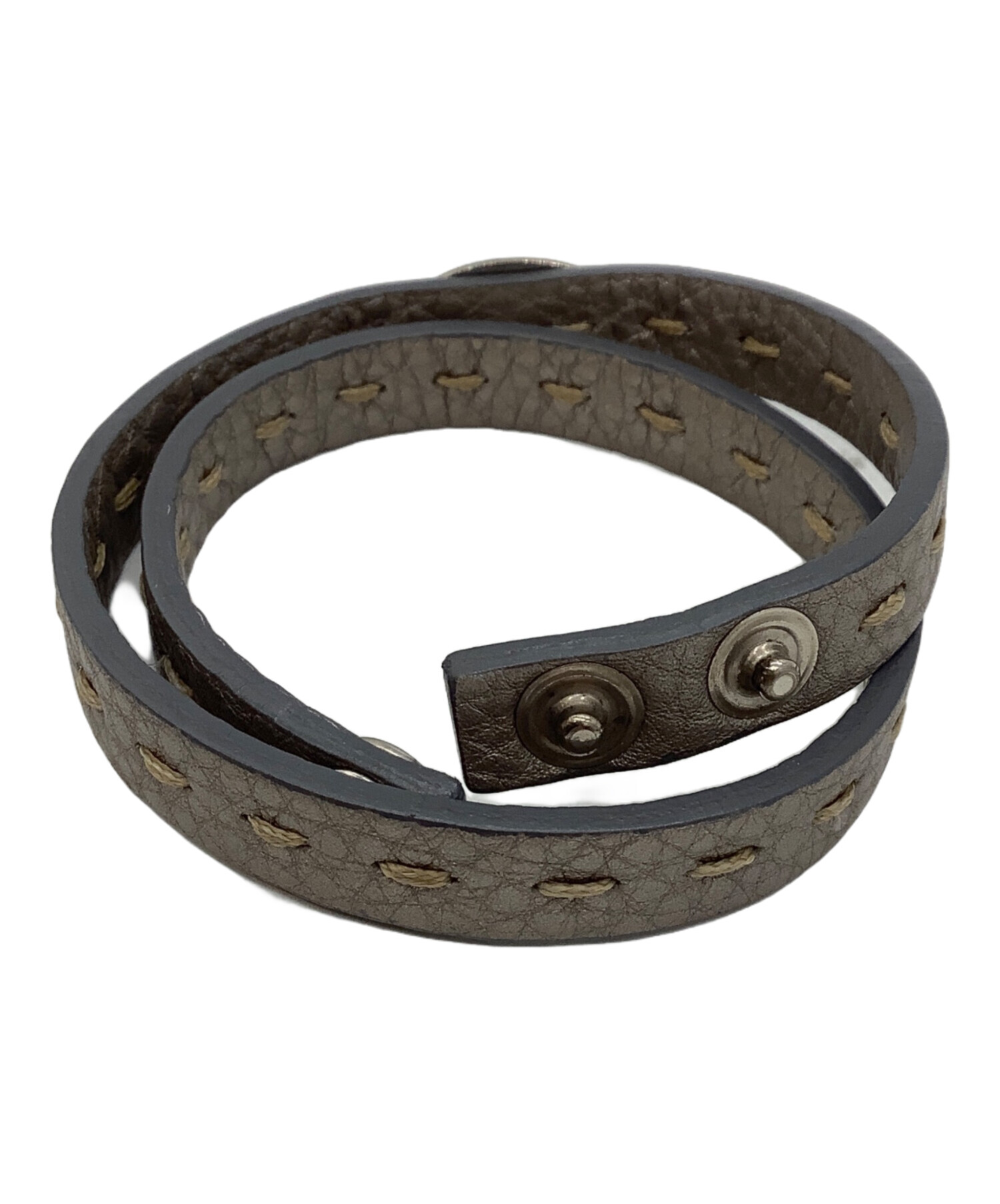 中古・古着通販】FENDI (フェンディ) セレリア 2連ブレスレット グレー 