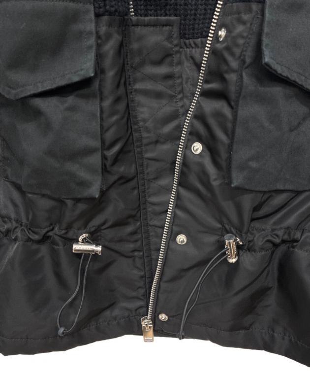 中古・古着通販】DIESEL (ディーゼル) 切替ニットジャケット ブラック