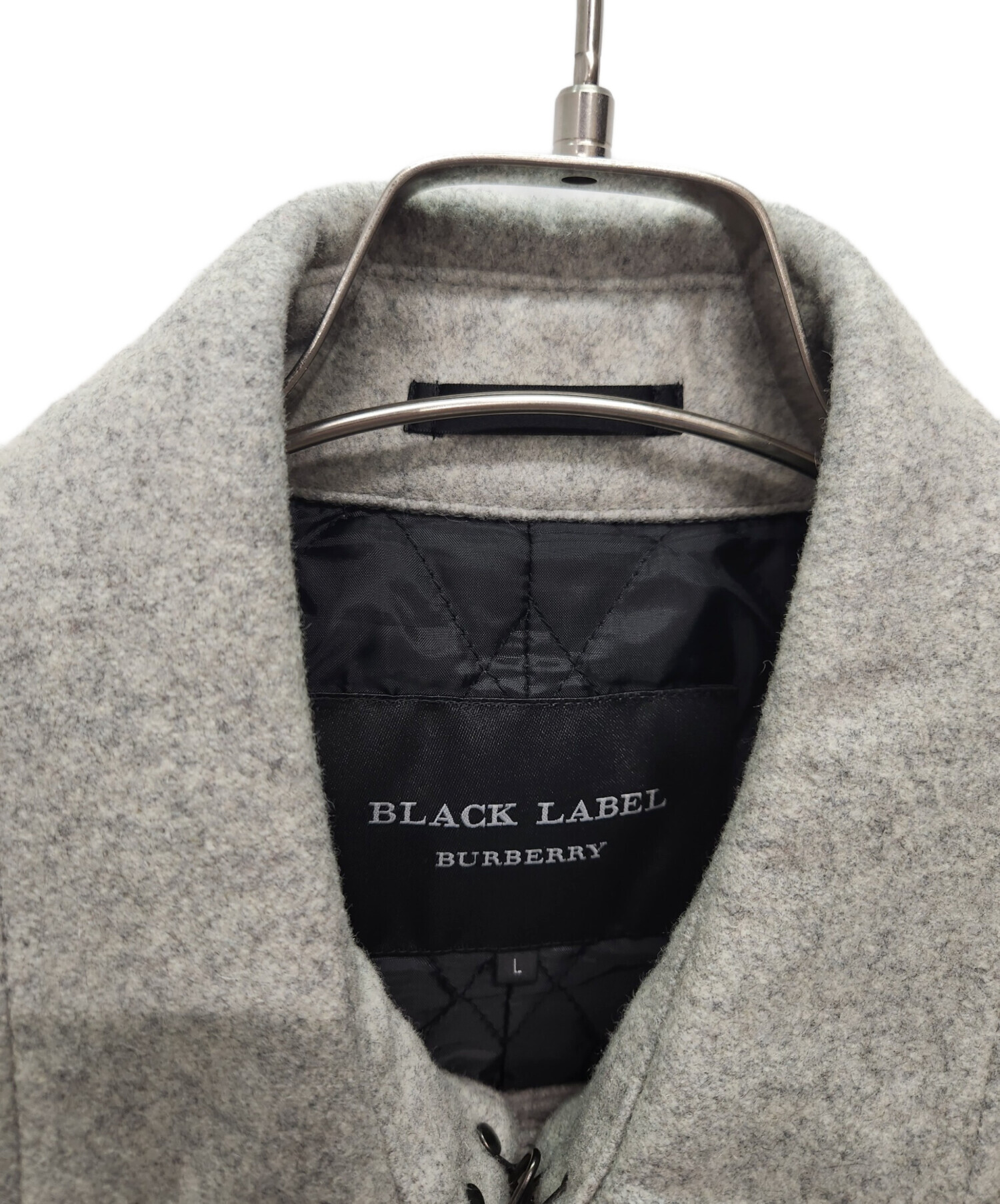 free　美品希少L バーバリーブラックレーベル　メンズハーフコート 中古・古着通販】BURBERRY BLACK LABEL (バーバリーブラック
