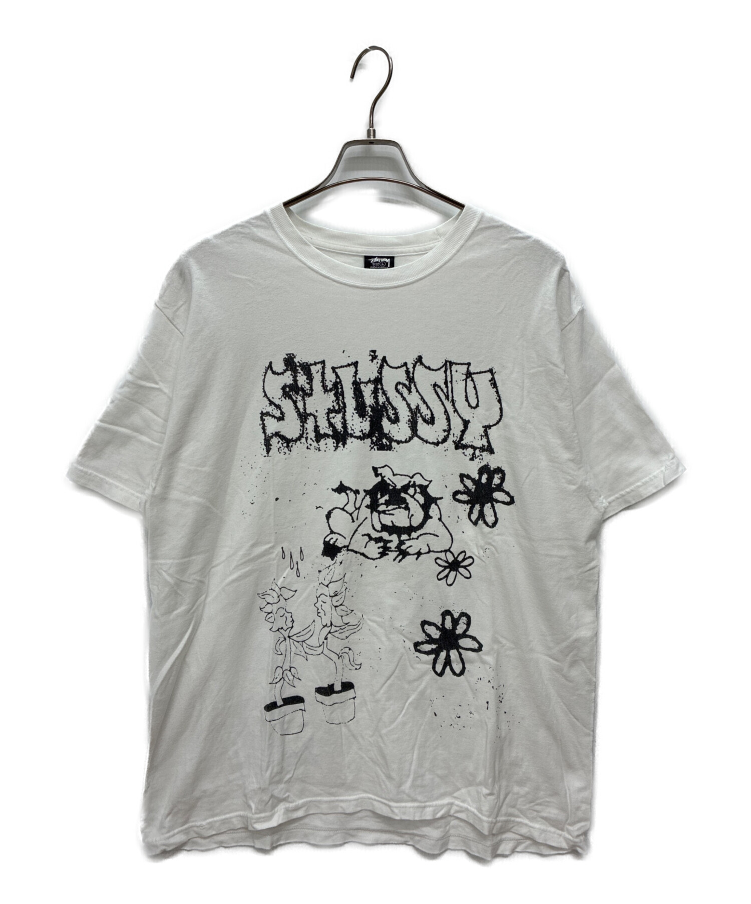 中古・古着通販】stussy (ステューシー) プリントTシャツ ホワイト