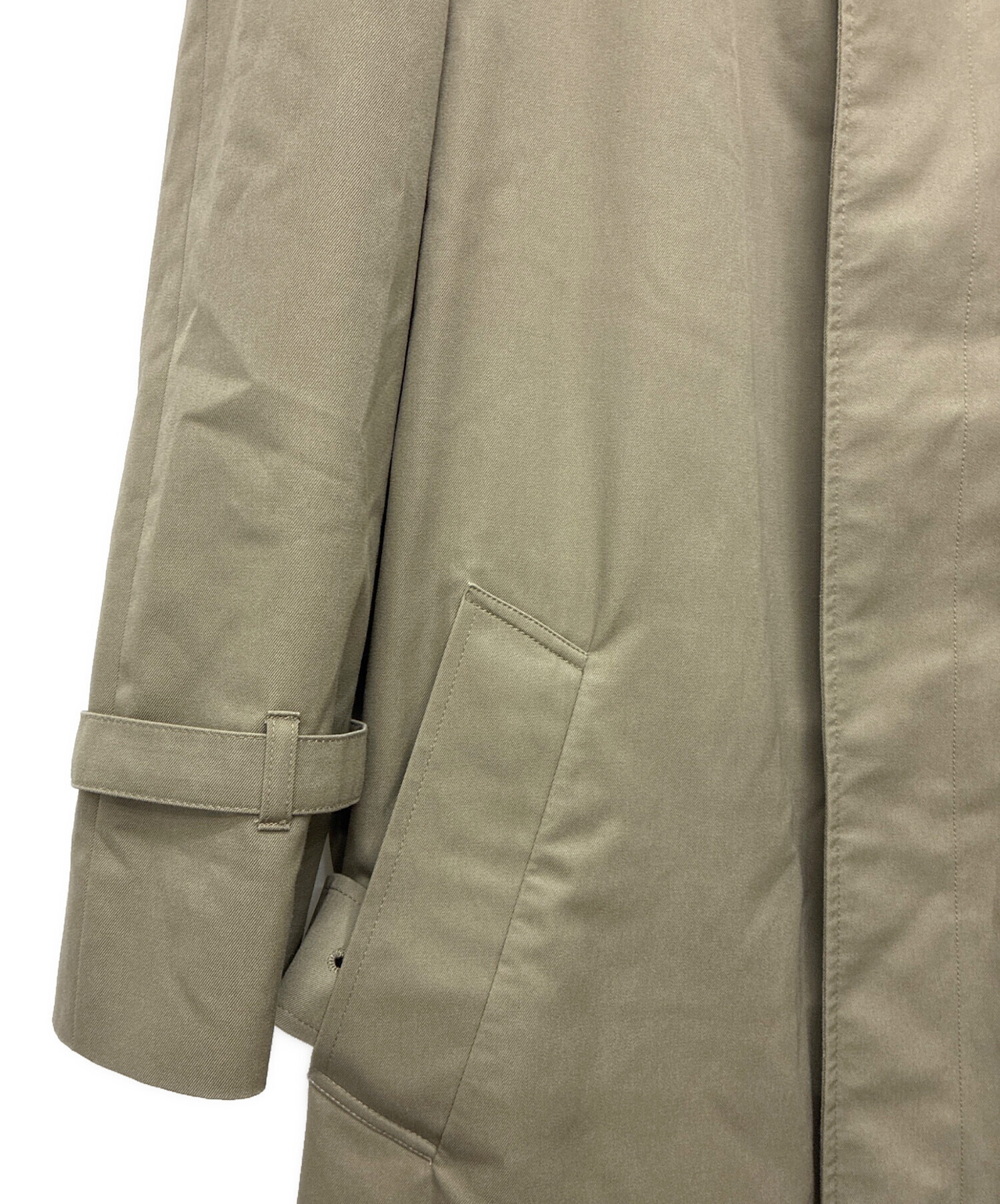 アクアスキュータム　ステンカラーコート　L カーキ 中古・古着通販】Aquascutum (アクアスキュータム) ステンカラーコート