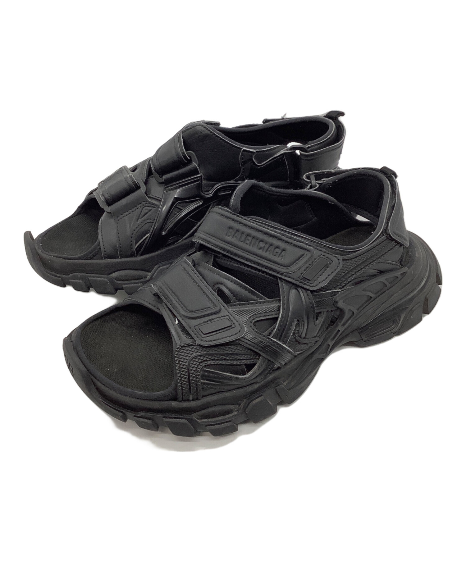 BALENCIAGA トラックサンダル ブラック EUR35 中古・古着通販】BALENCIAGA (バレンシアガ) Track Sandal ブラック
