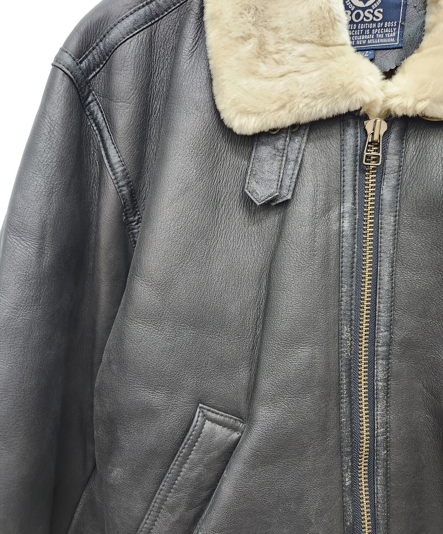 中古・古着通販】BOSS (ボス) B-3フライトジャケット ブラック サイズ