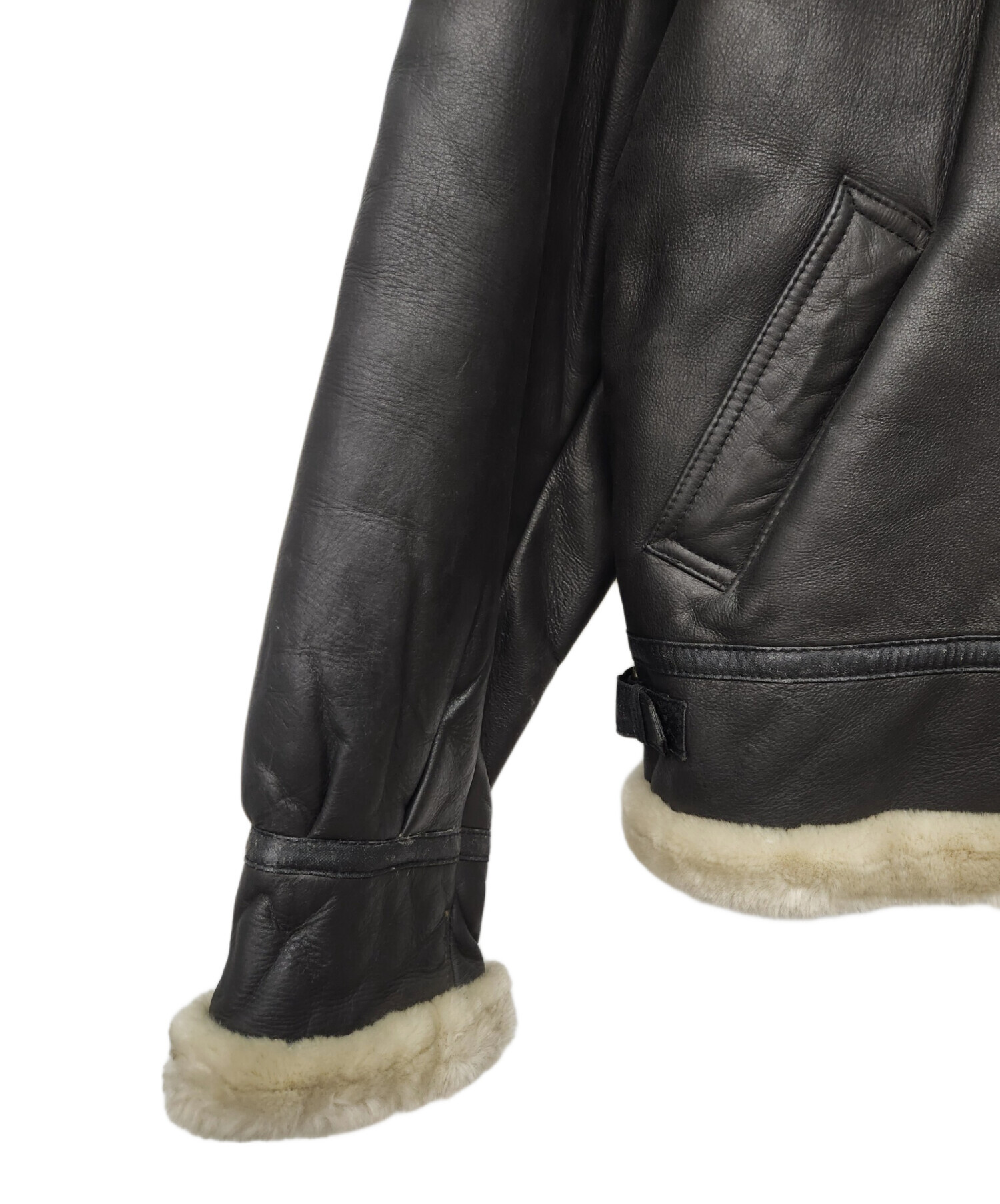 中古・古着通販】BOSS (ボス) B-3フライトジャケット ブラック サイズ