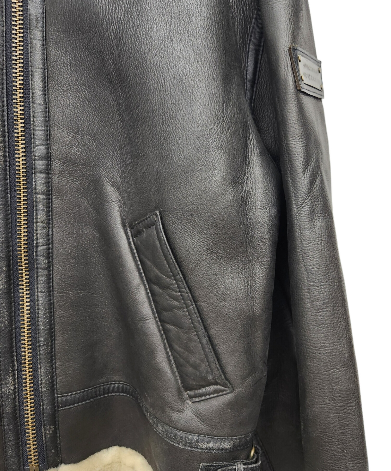 中古・古着通販】BOSS (ボス) B-3フライトジャケット ブラック サイズ