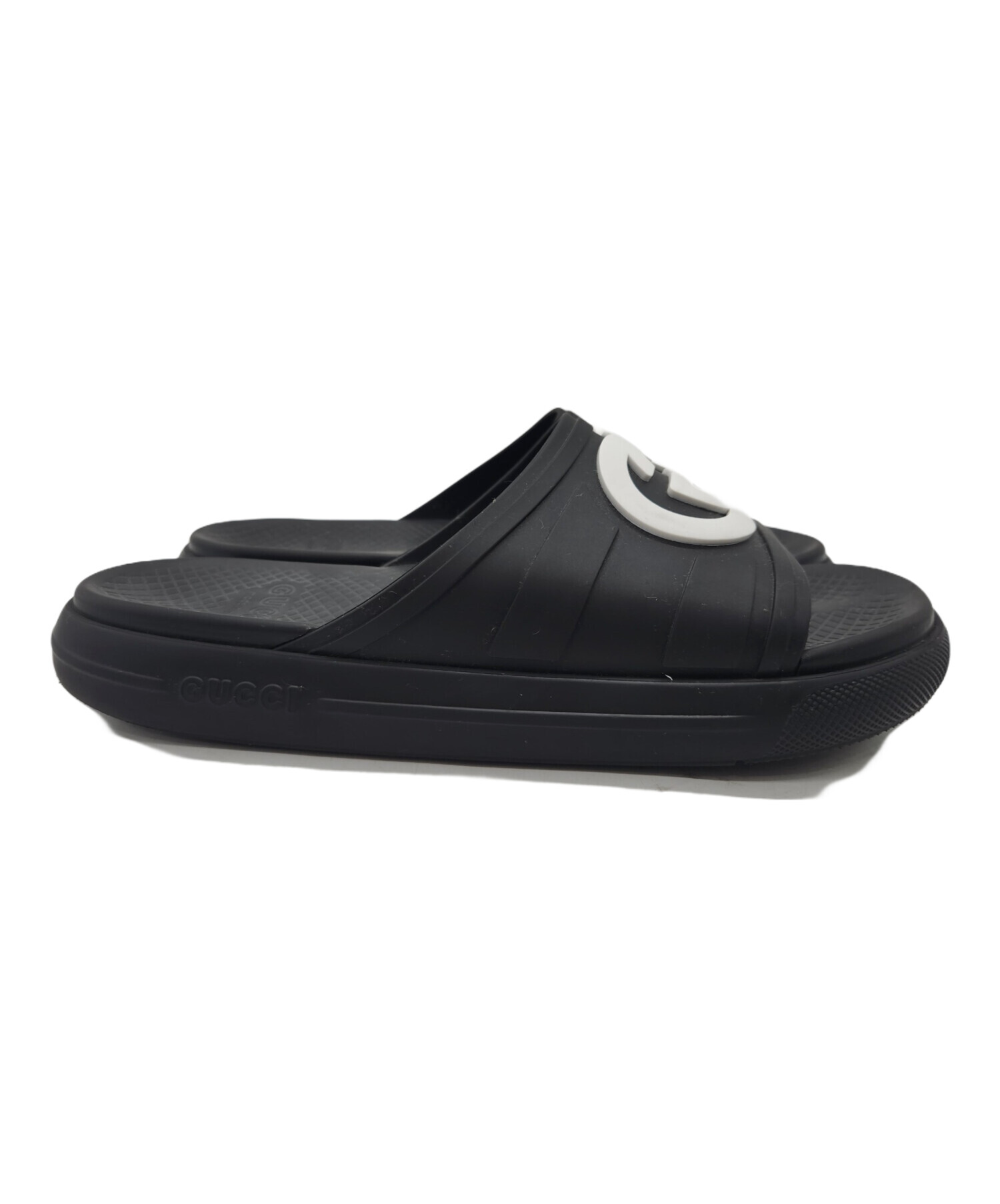 中古・古着通販】GUCCI (グッチ) シャワーサンダル ブラック サイズ