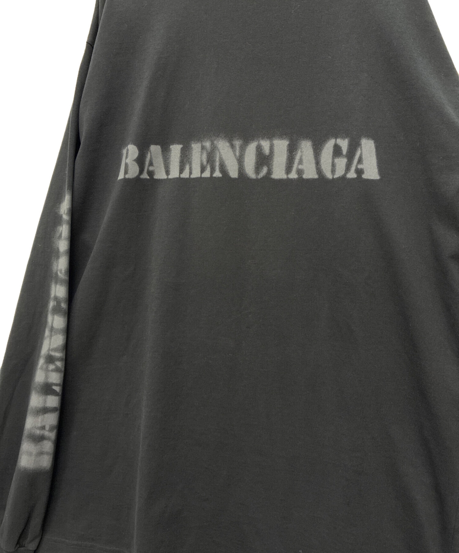 中古・古着通販】BALENCIAGA (バレンシアガ) ステンシルロゴダメージ
