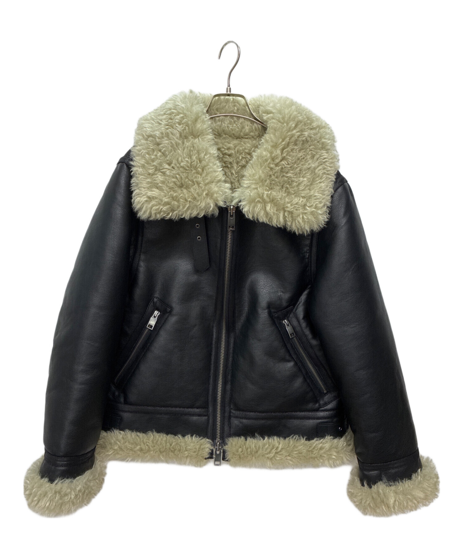 中古・古着通販】moussy (マウジー) AGED AVIATOR ジャケット ブラック