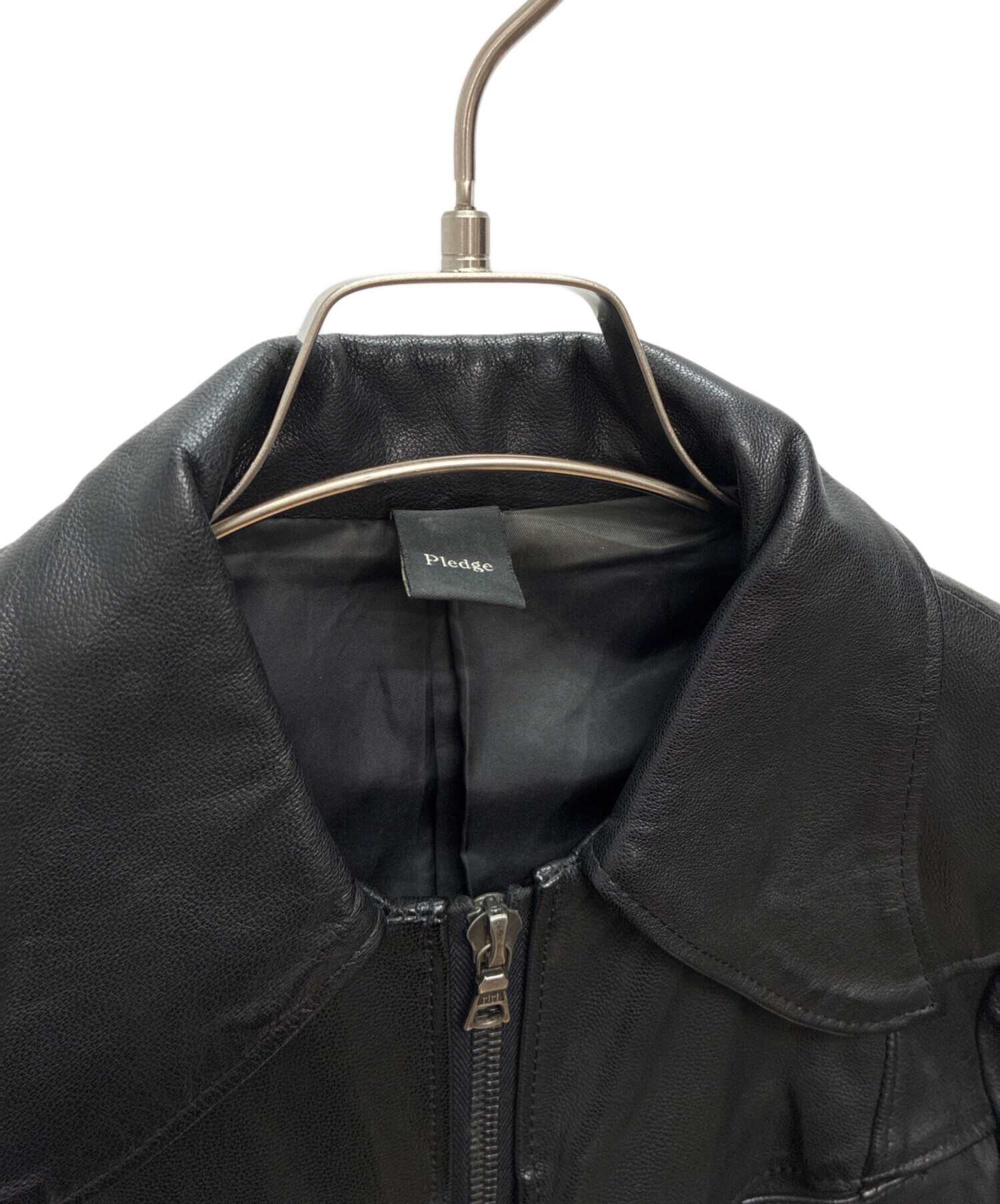 中古・古着通販】PLEDGE (プレッジ) ゴートスキン レザージャケット