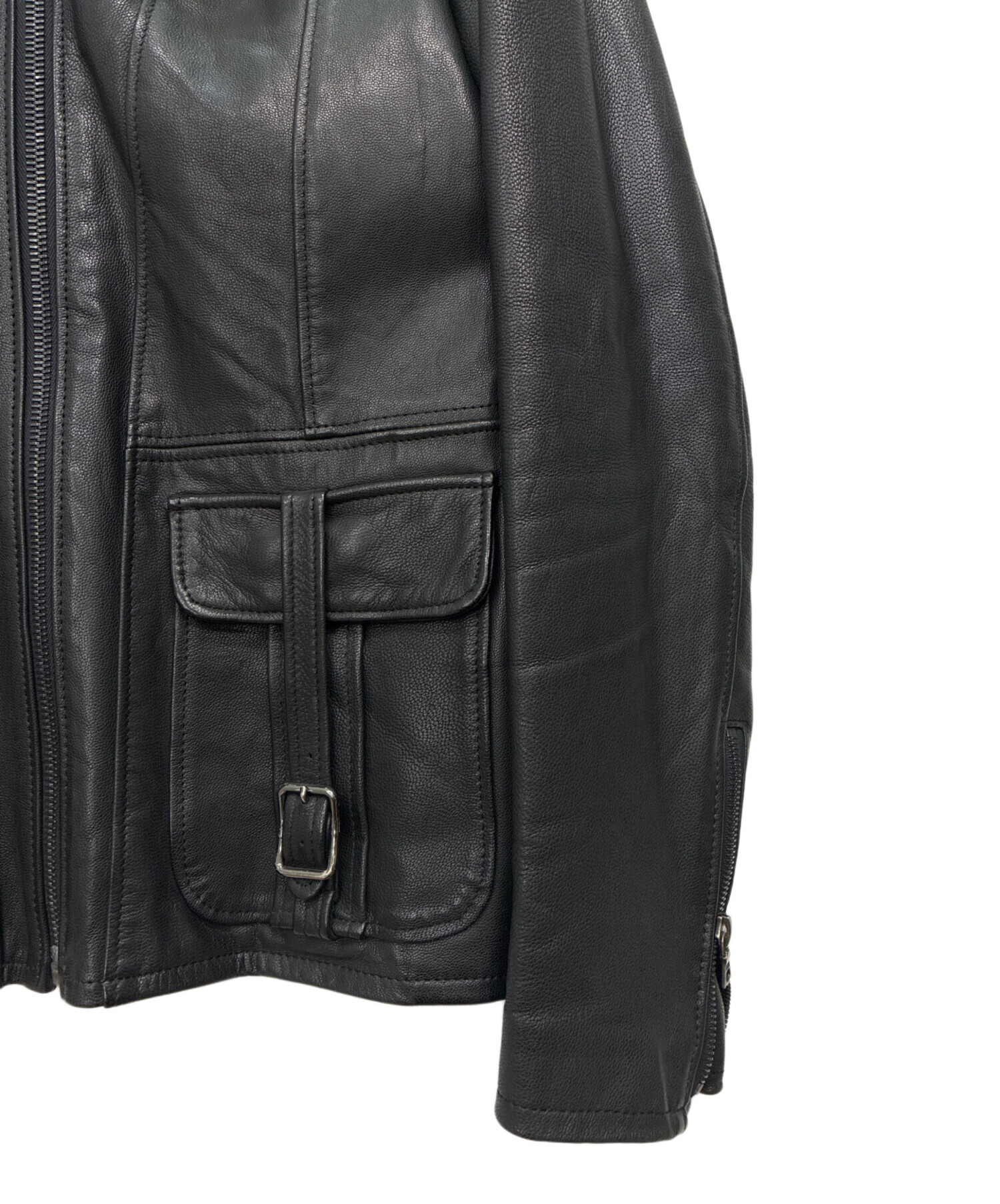 ✨●pleged/プレッジ●バッファローレザー ジャケット 中古・古着通販】PLEDGE (プレッジ) ゴートスキン レザージャケット