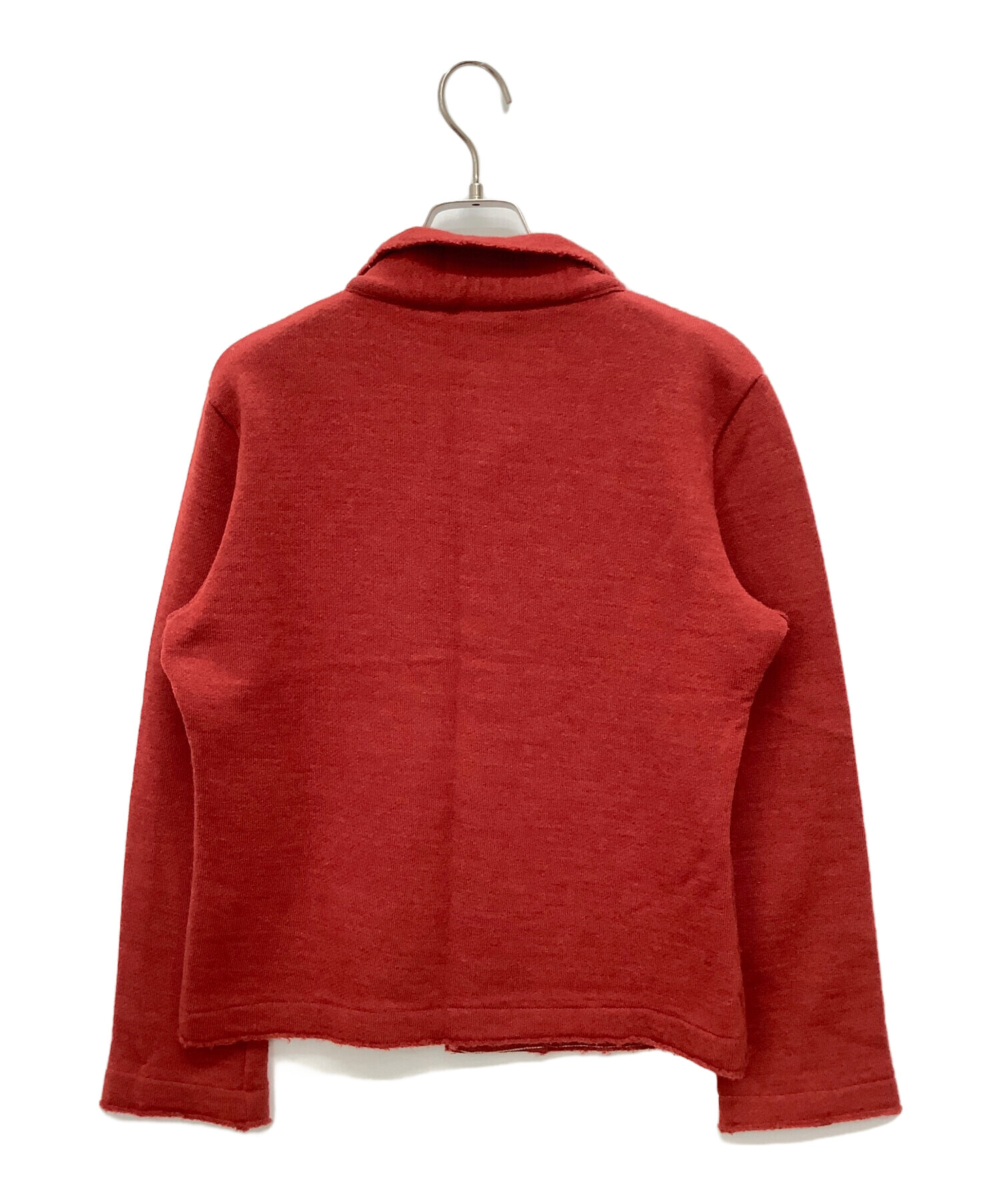 45rpm ウールジャケット 赤/size2 中古・古着通販】45rpm (45アールピーエム) ニットジャケット レッド