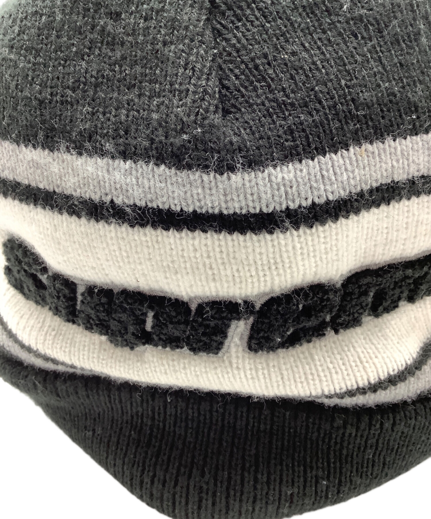 Supreme ニット帽 ブラック/ホワイト/グレー 中古・古着通販】SUPREME