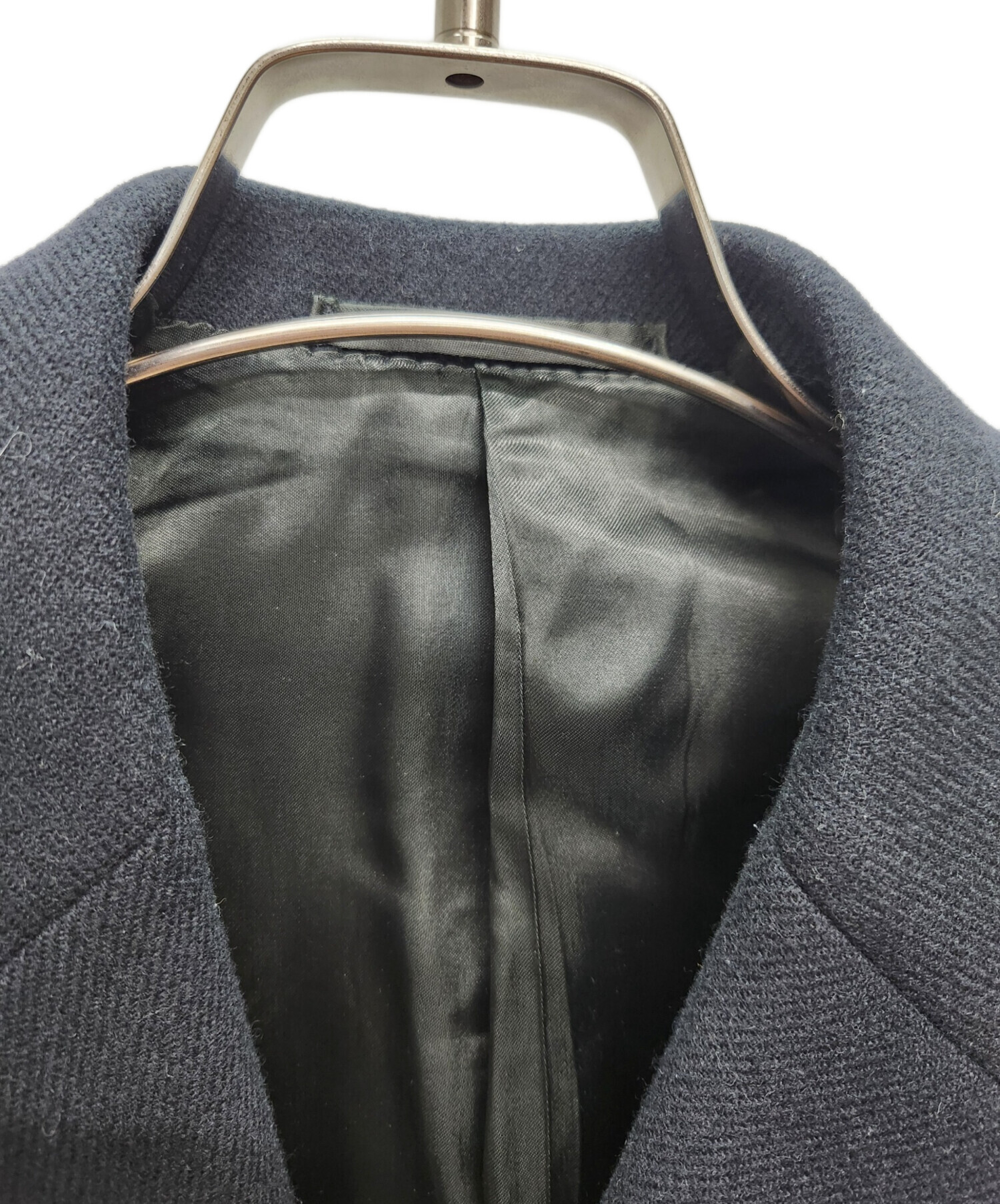 極美品 PRADA 2018年製 ダブルチェスターコート ネイビー 【126】 中古