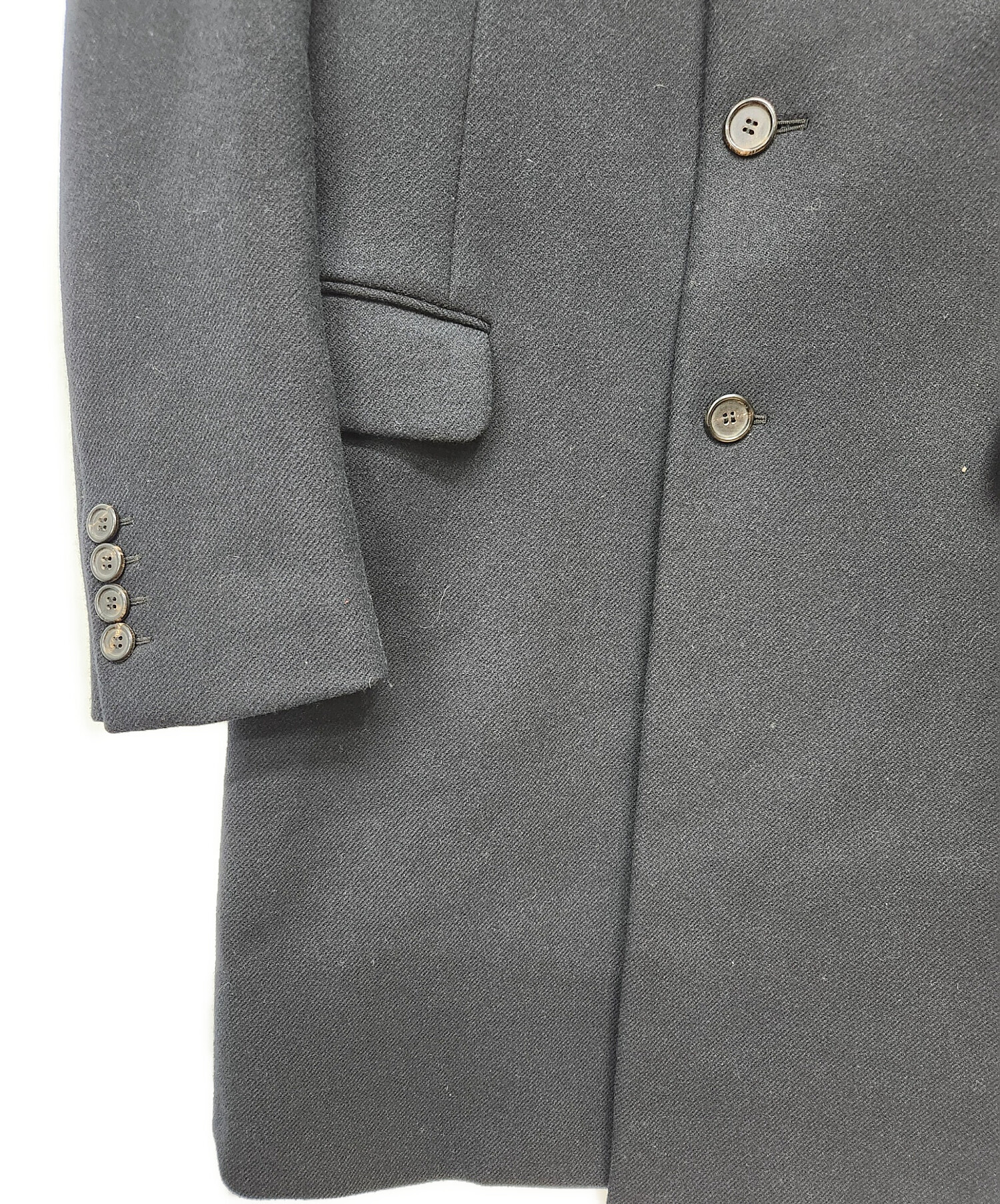 中古・古着通販】PRADA (プラダ) ウールチェスターコート ネイビー