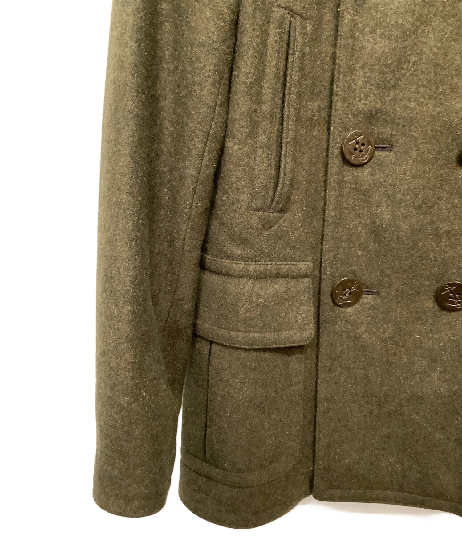 中古・古着通販】RRL (ダブルアールエル) ウールPコート グリーン