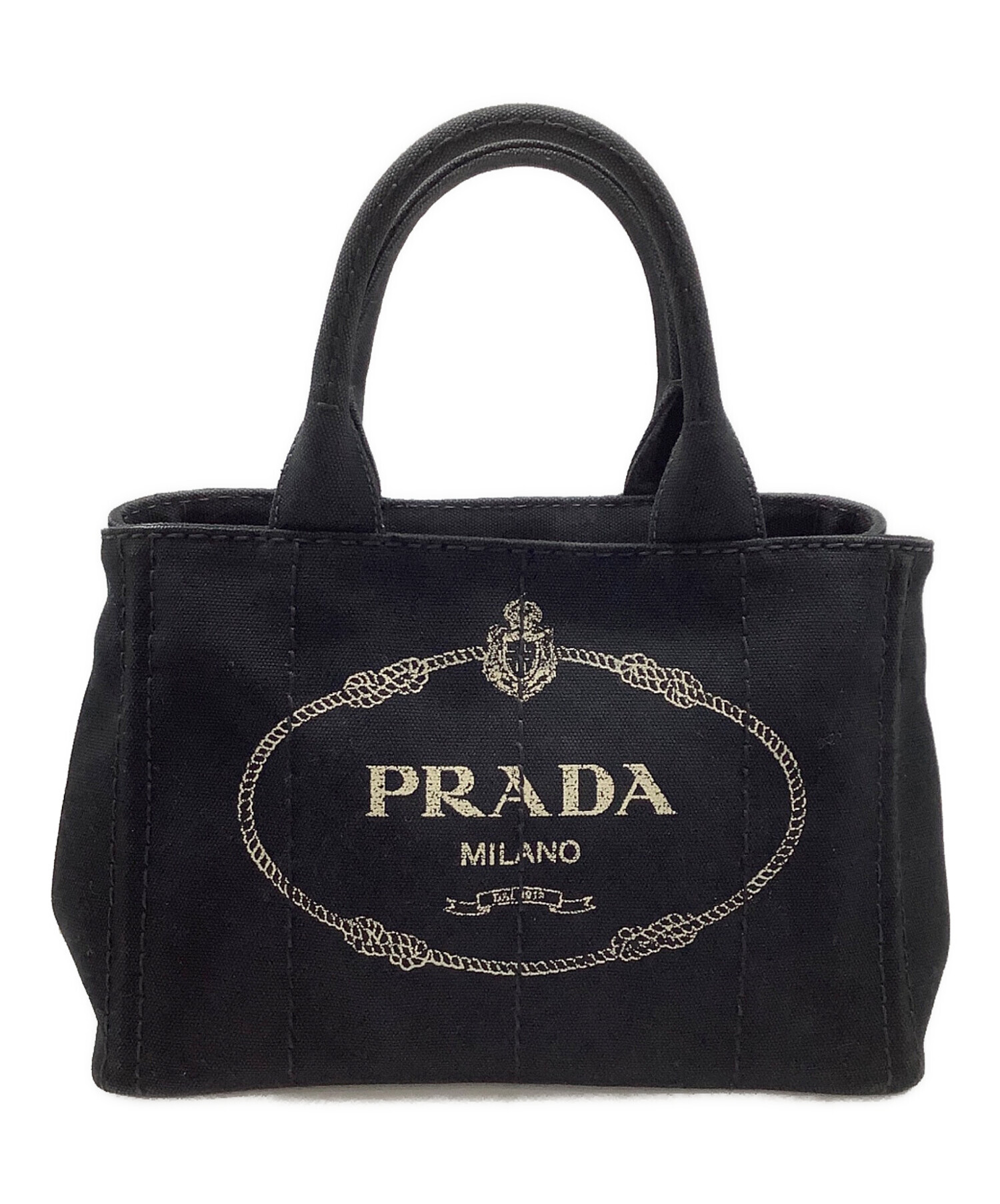 中古・古着通販】PRADA (プラダ) ハンドバッグ ブラック｜ブランド