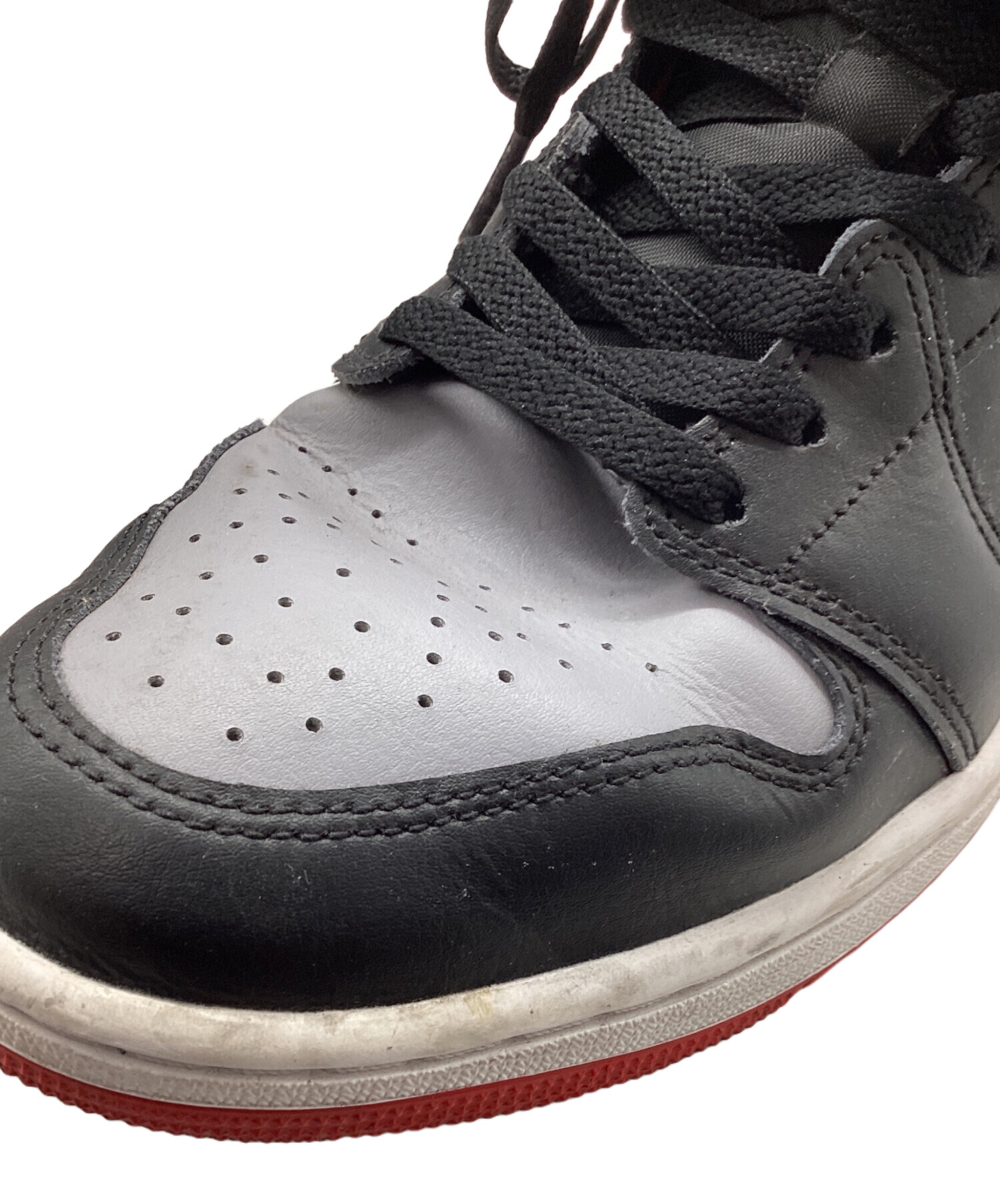 Nike ハイカット バスケットシューズ グレー/ブラック 中古・古着通販】NIKE (ナイキ) ハイカットスニーカー グレー×レッド