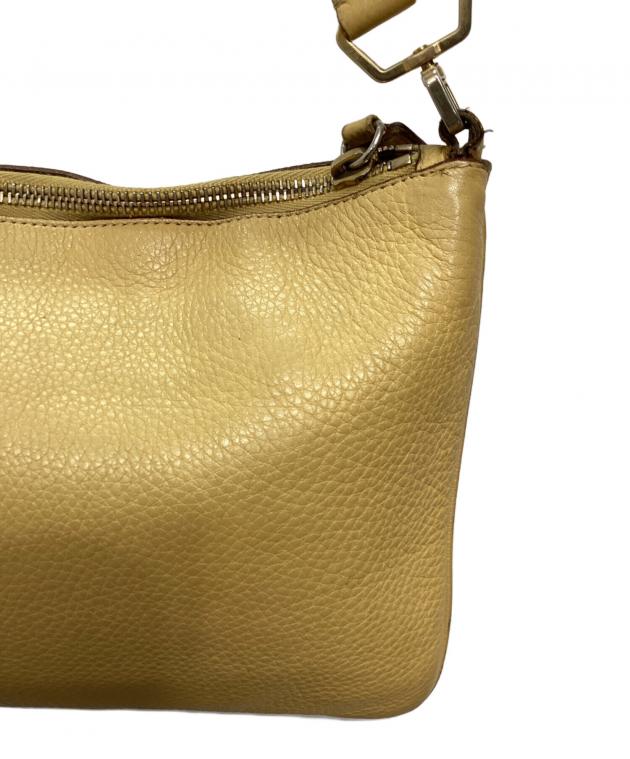 中古・古着通販】PRADA (プラダ) レザーショルダーバッグ イエロー