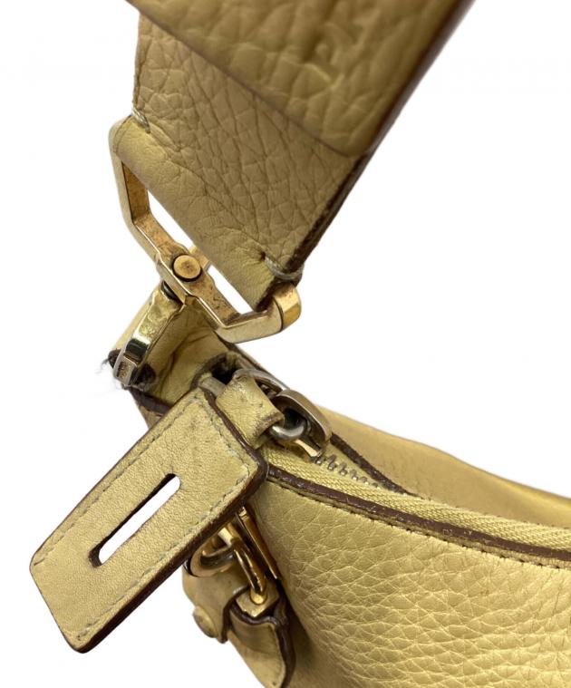 中古・古着通販】PRADA (プラダ) レザーショルダーバッグ イエロー